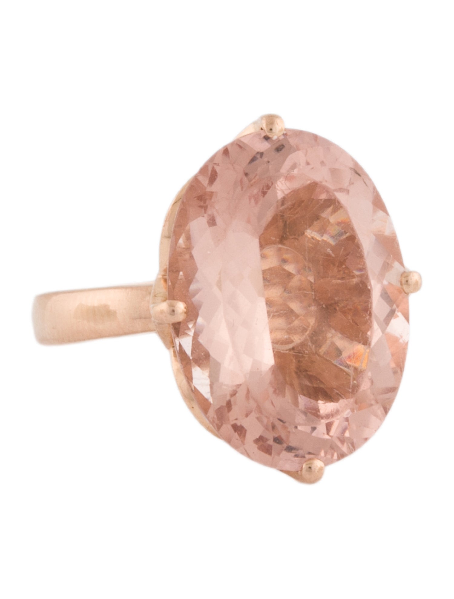 Ring 14K 10.58ct Morganite Cocktail