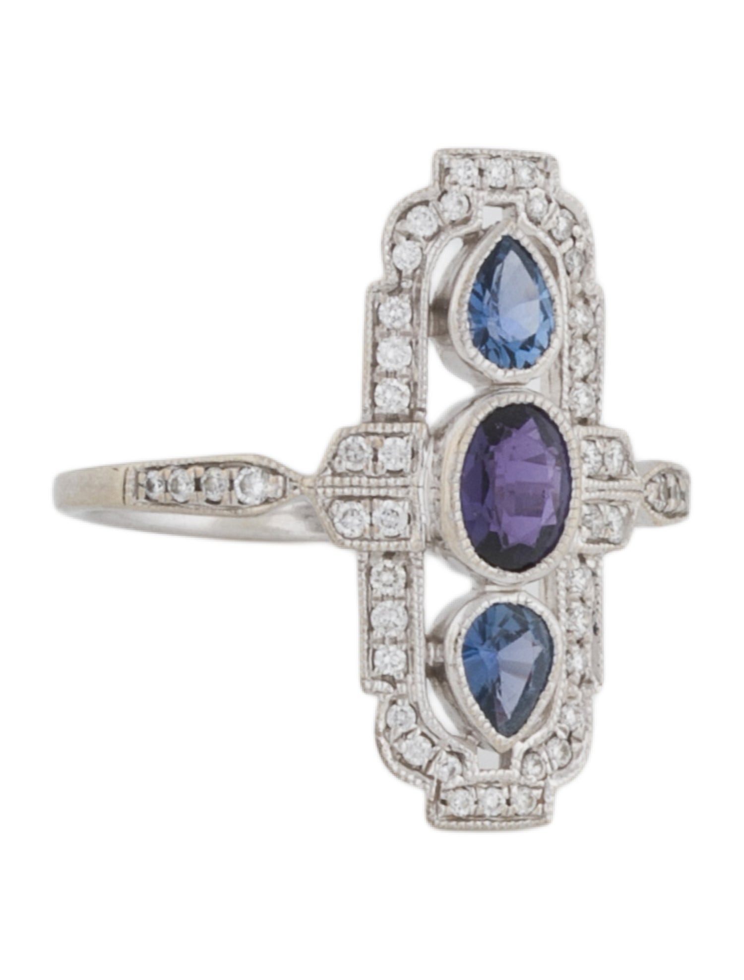 Ring 14K Sapphire Cocktail