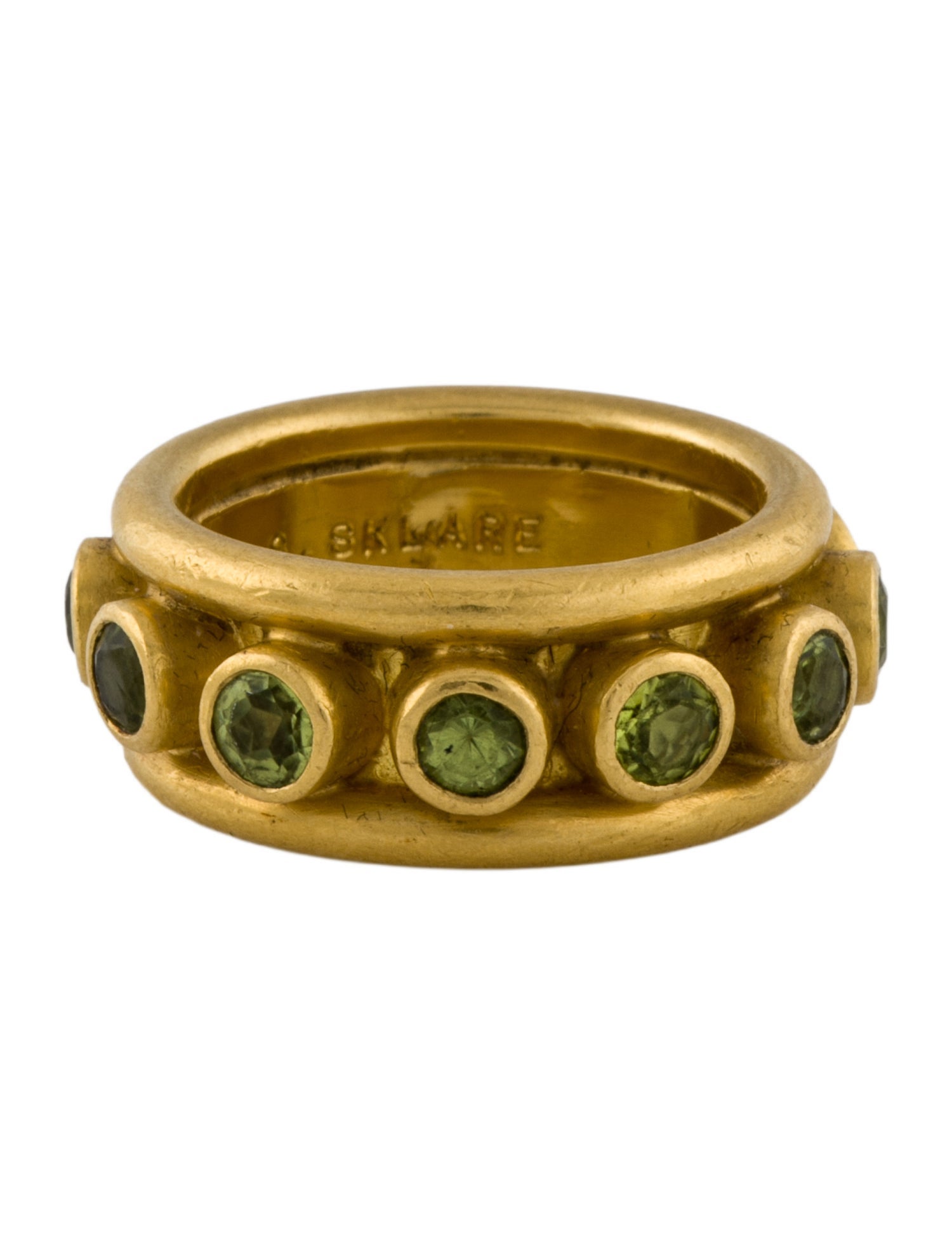 Ring 22K Peridot Eternity Band