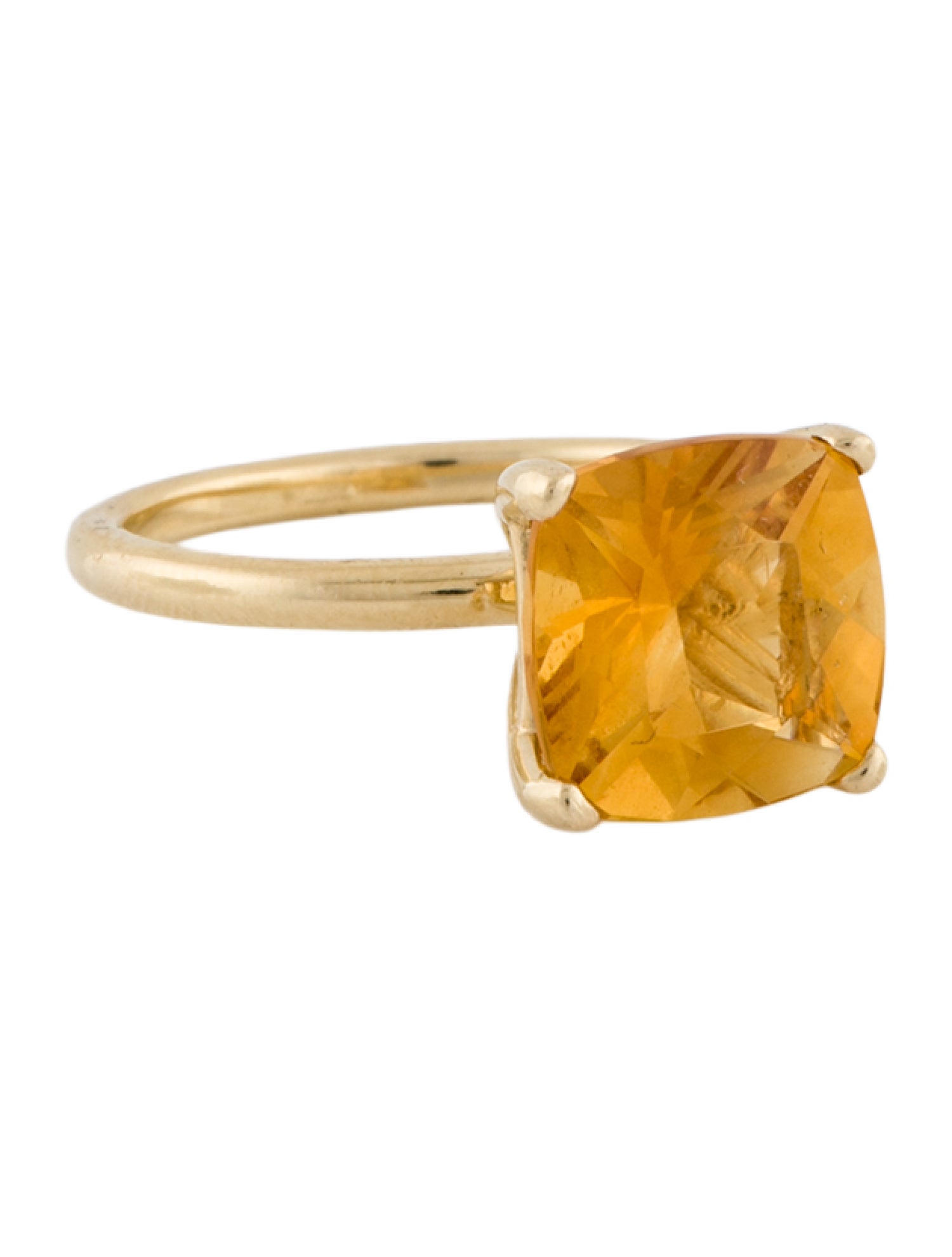 Ring 14K 4.12ct Citrine Cocktail