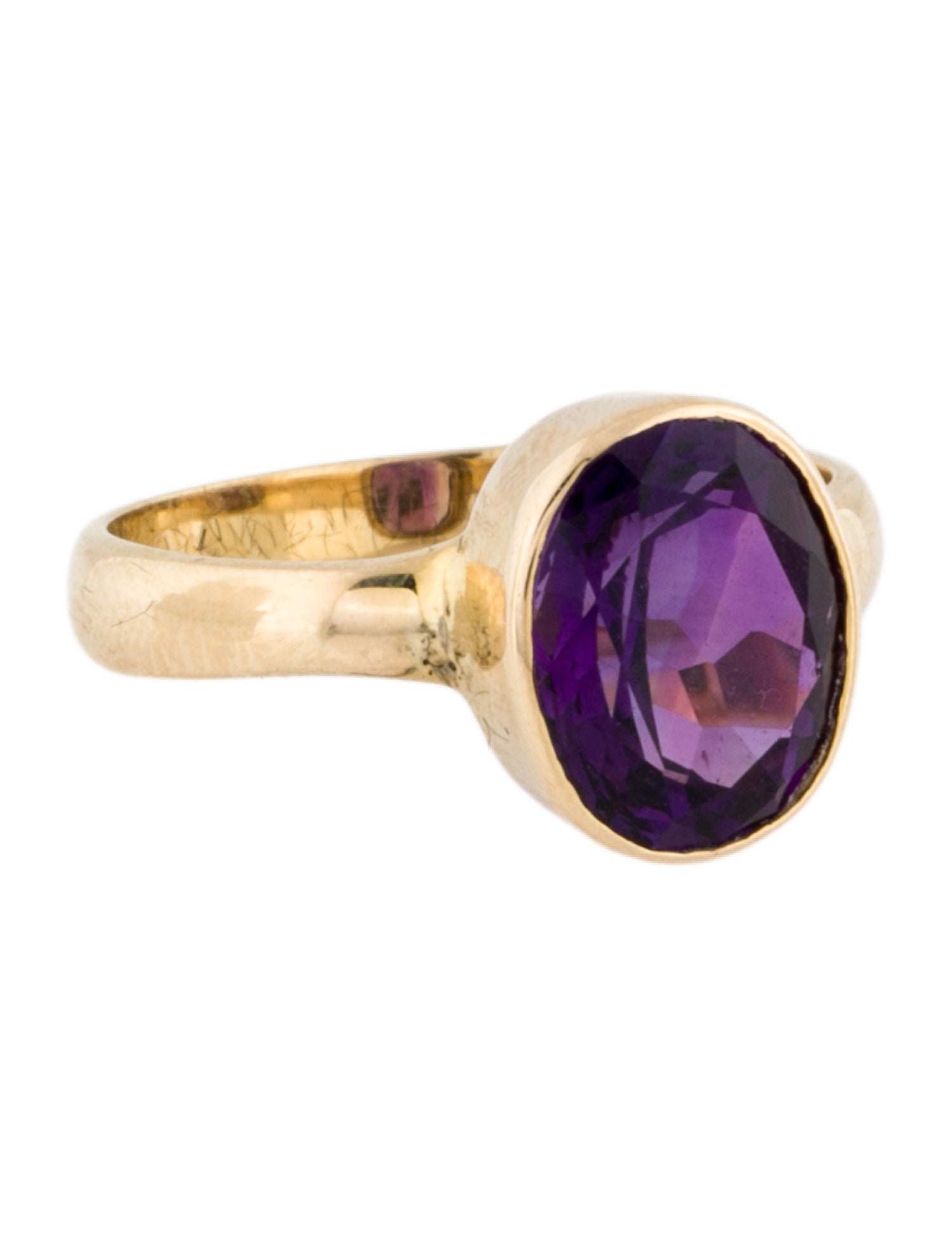 Ring 14K 3.36ct Amethyst Cocktail