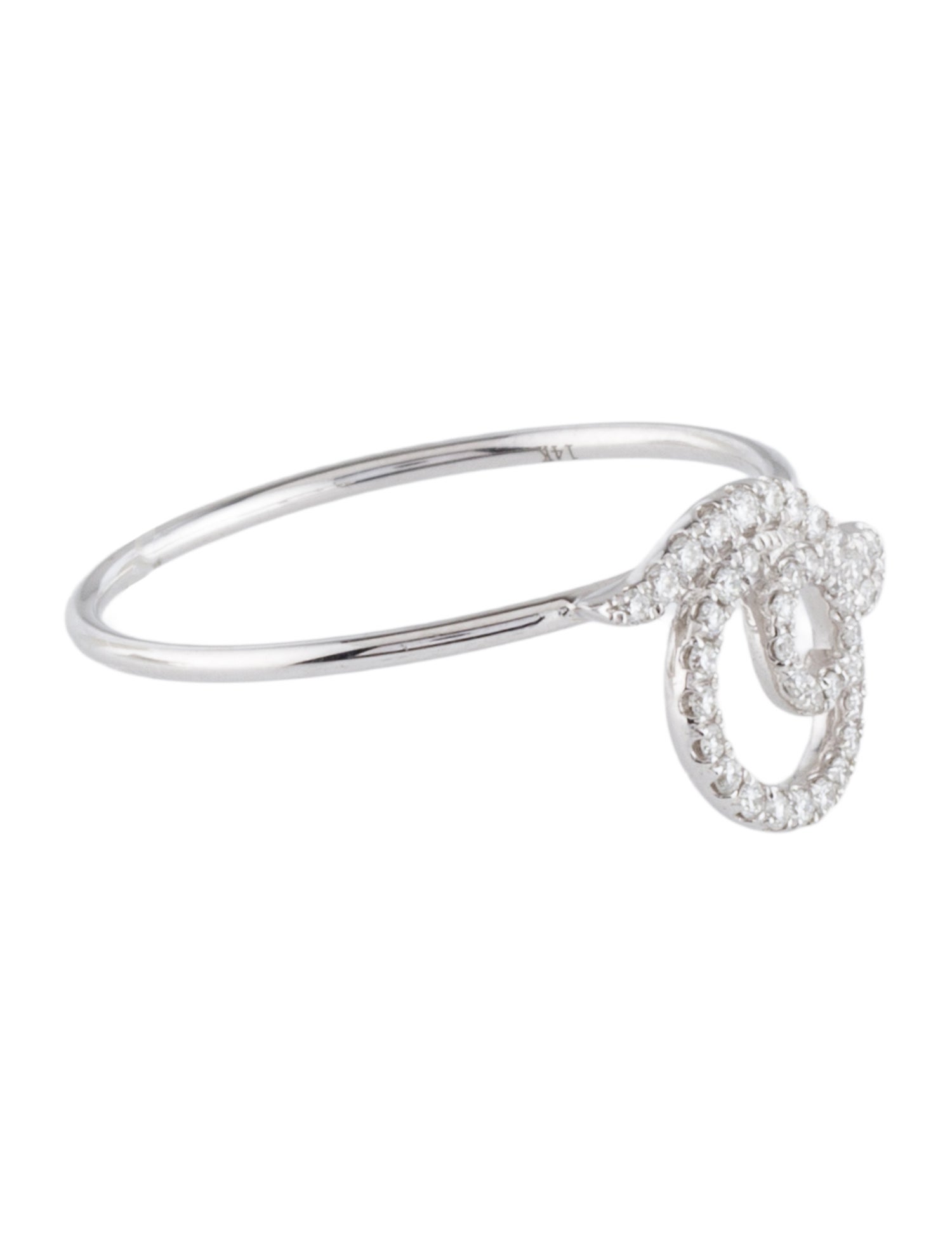 Ring 14K Diamond Swirl Cocktail