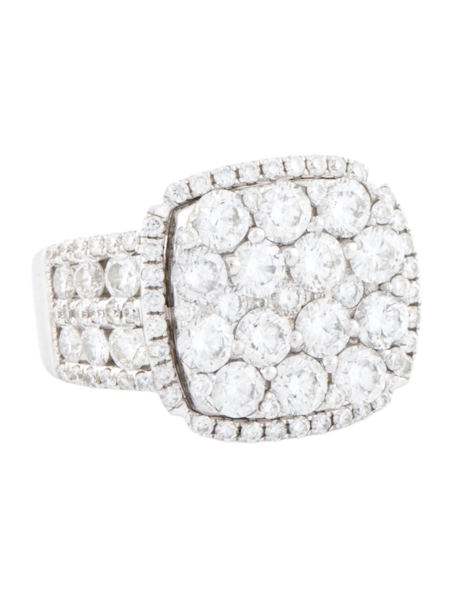 Ring 18K 3.36ctw Diamond Signet