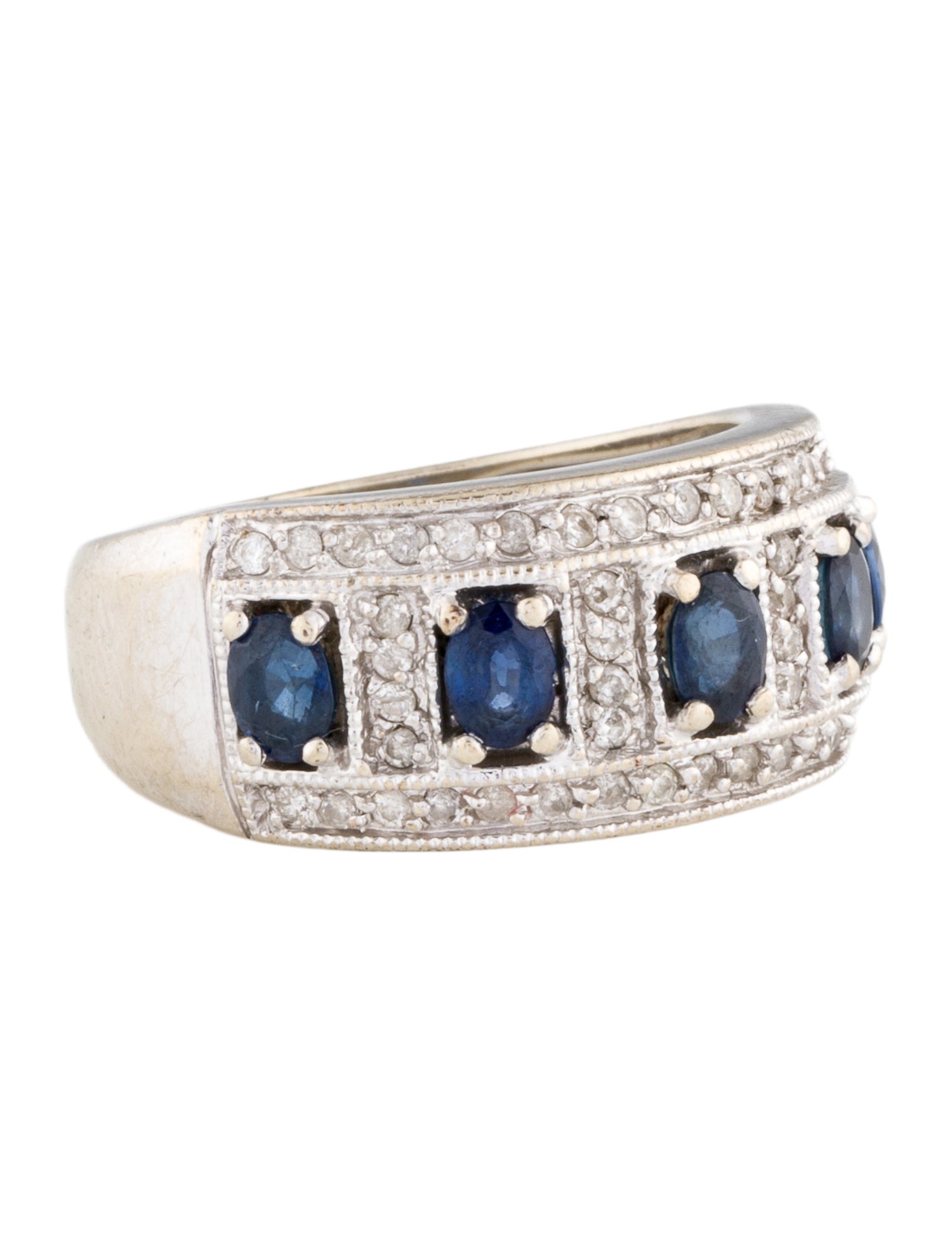 Ring 14K 1.25ctw Sapphire & Diamond Band