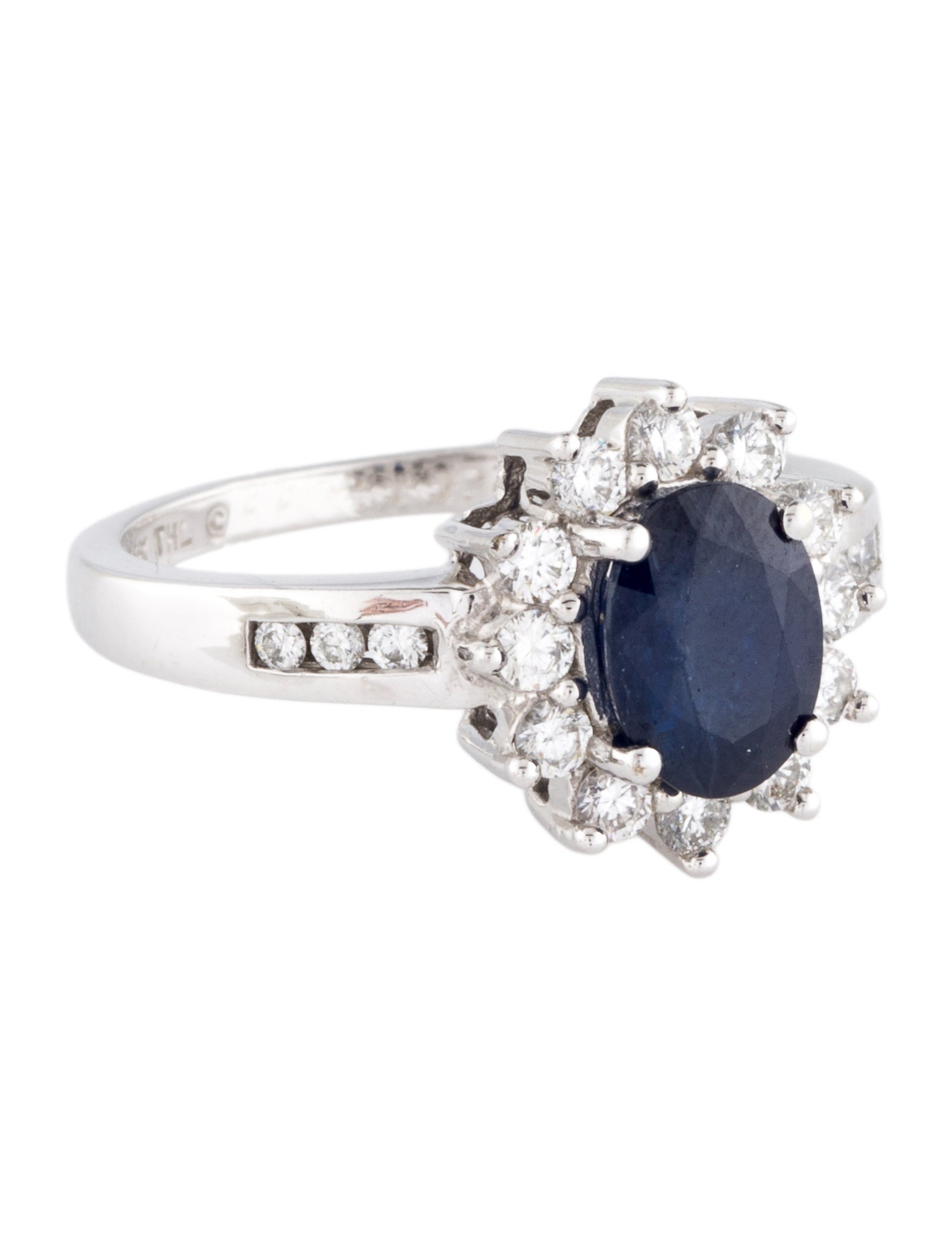 Ring 14K 1.51ct Sapphire & Diamond Cocktail