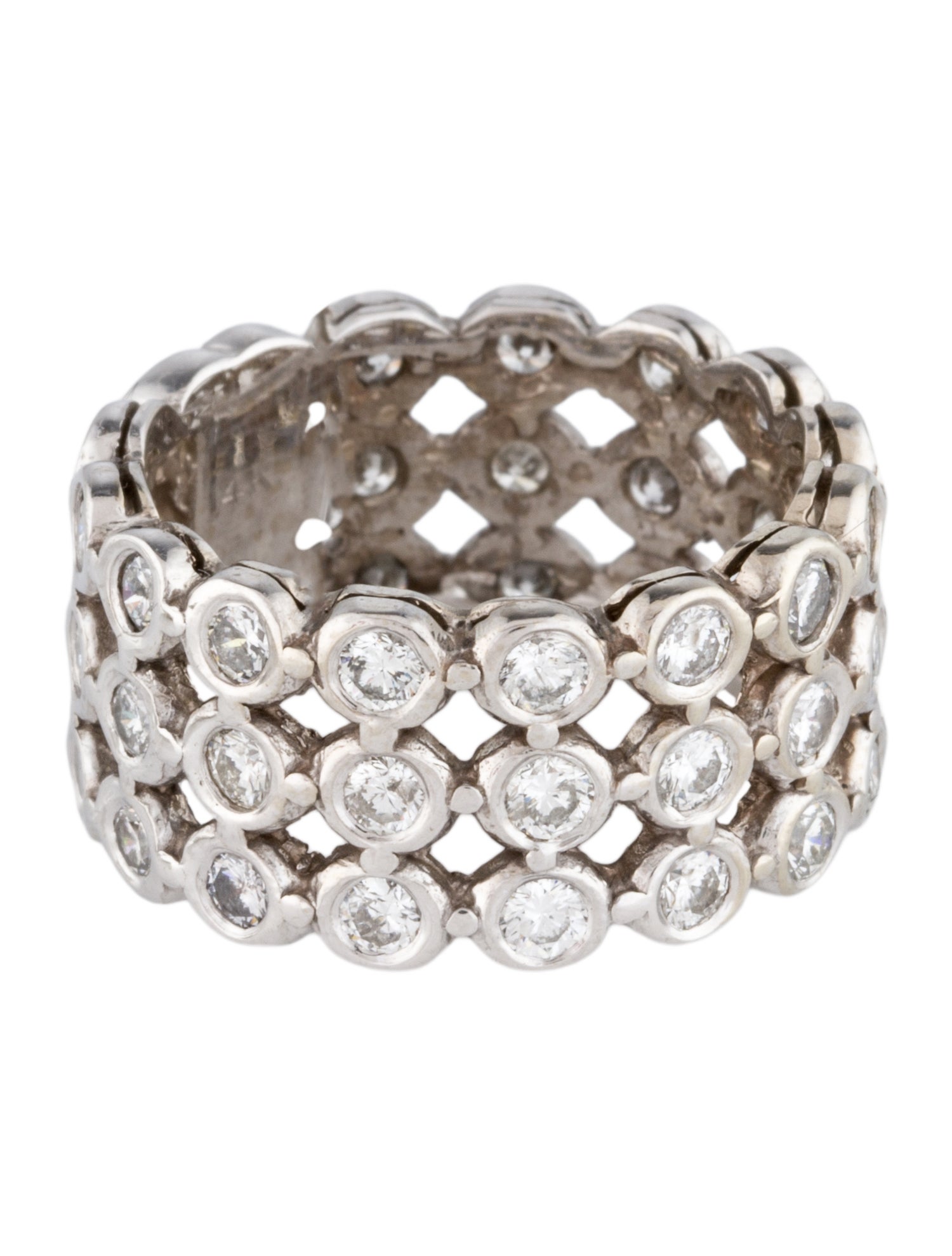 Ring 14K 1.47ctw Diamond Bubble Band