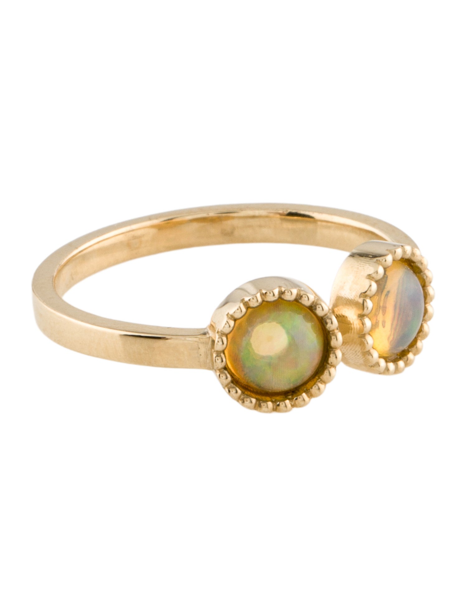 Ring 14K Opal Open Band Cocktail RIng