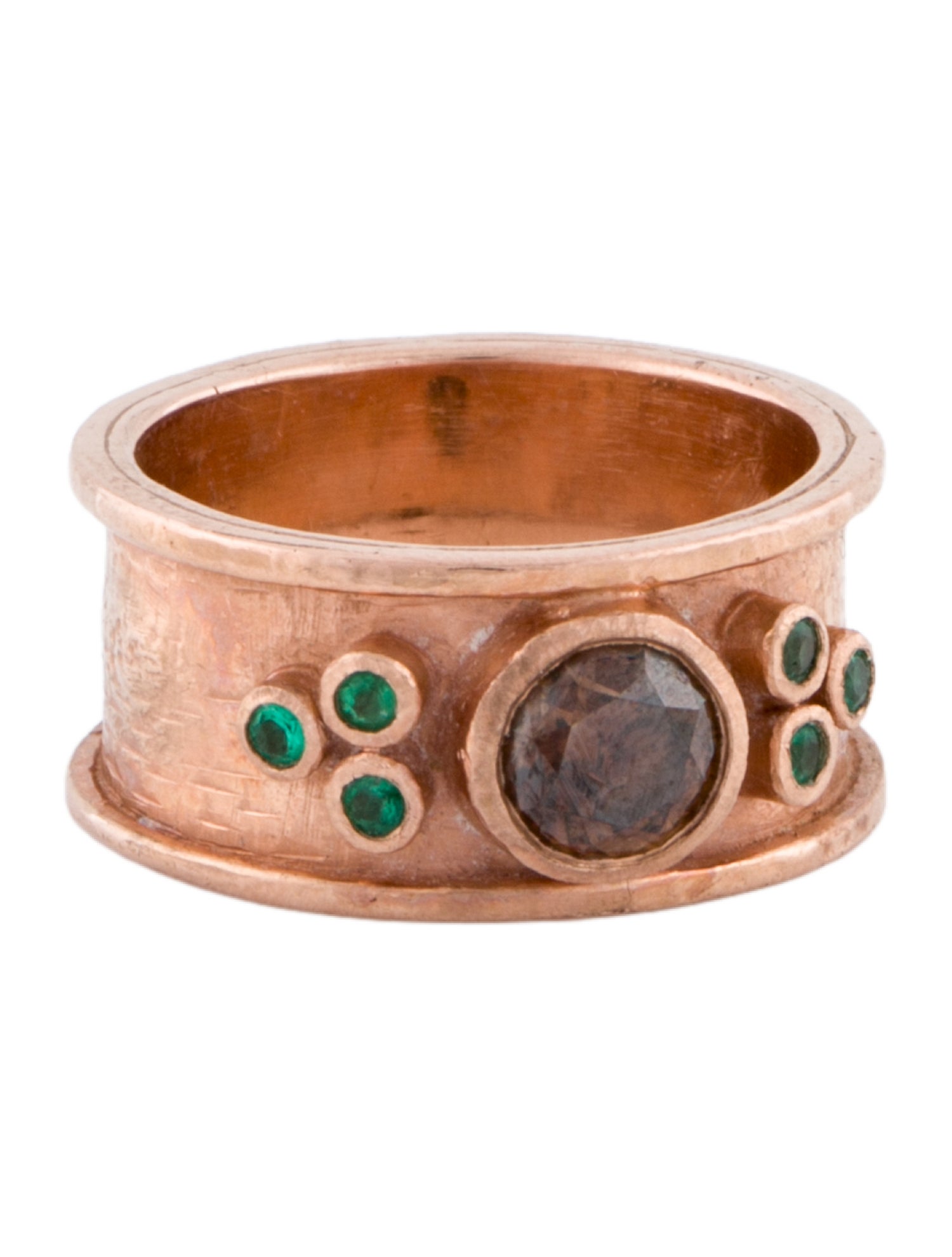 Ring 14K Diamond & Emerald Band