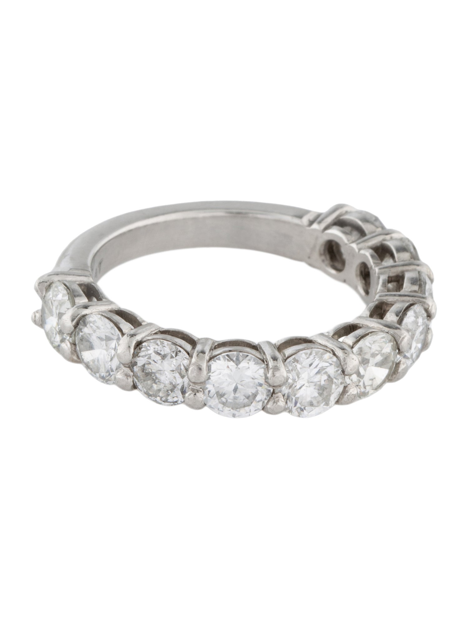 Ring Platinum 2.95ctw Diamond Half Eternity Band