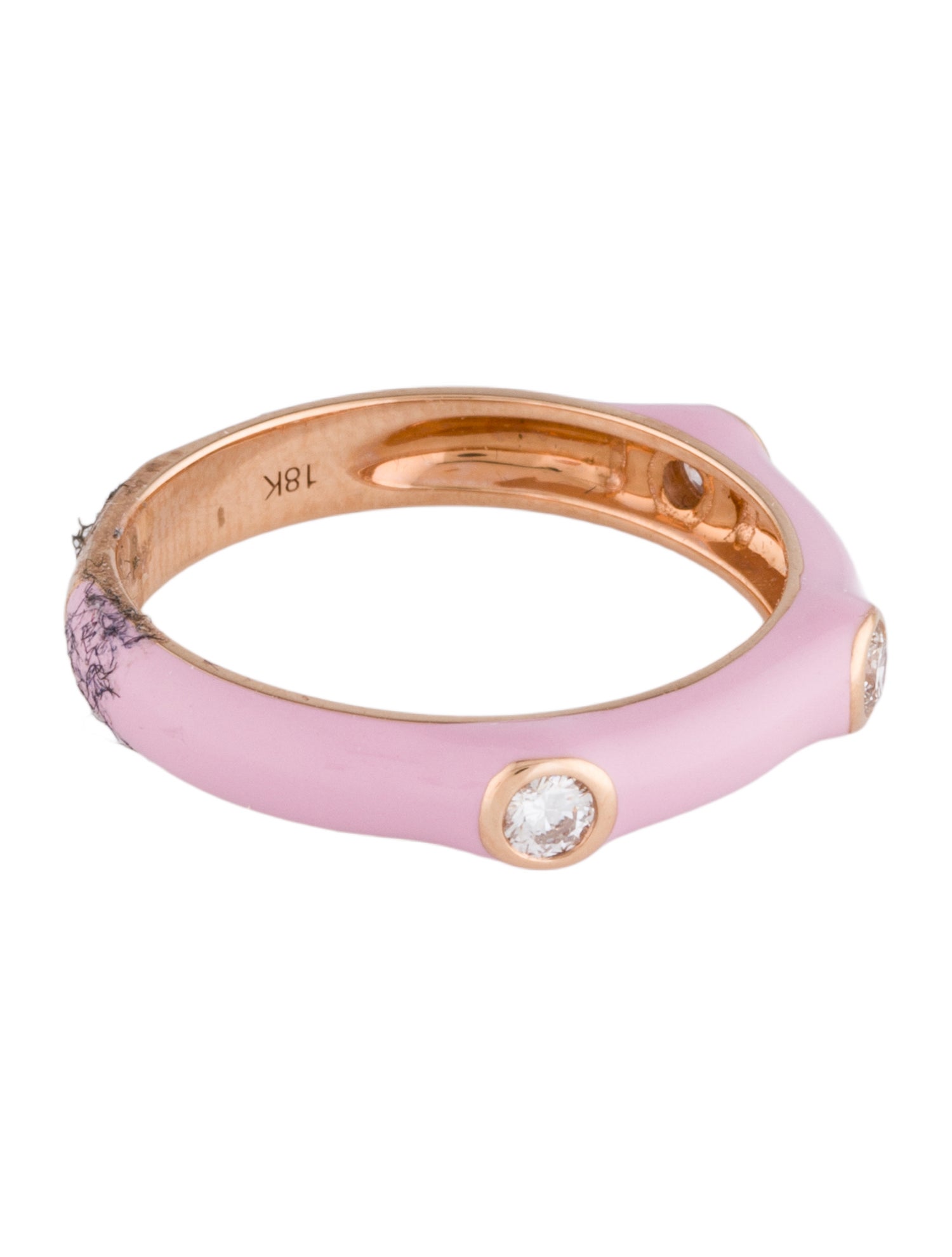 Ring 18K Diamond & Enamel Band