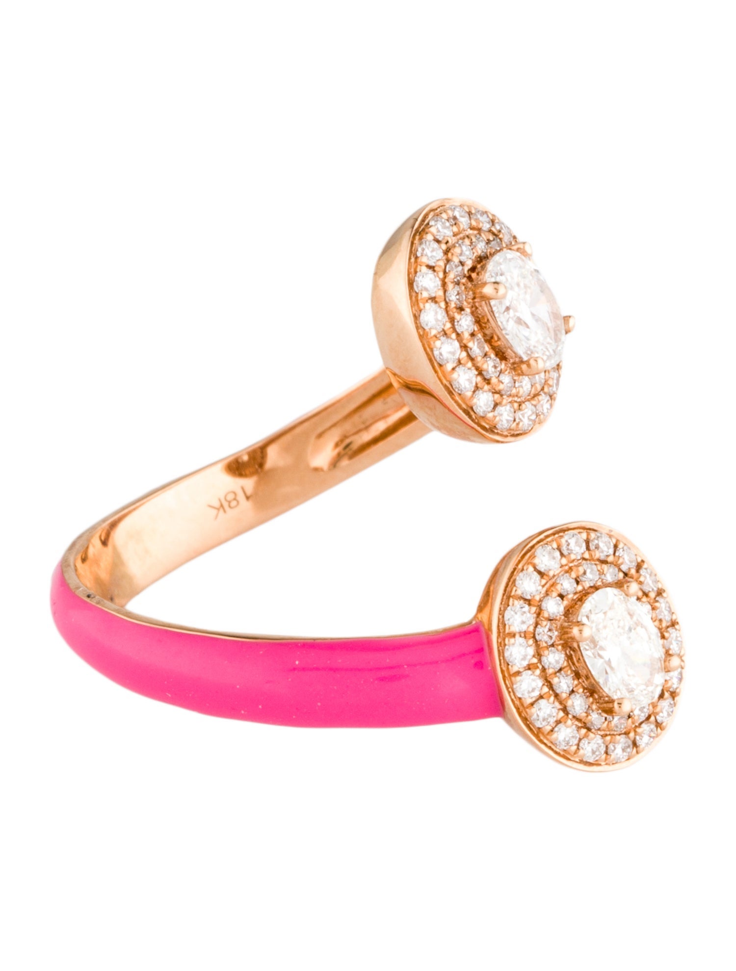 Ring 18K Diamond & Enamel Duo