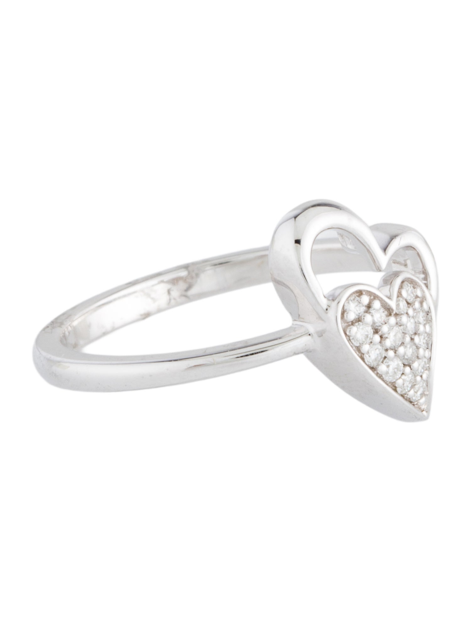 Ring 18K Diamond Heart Cocktail