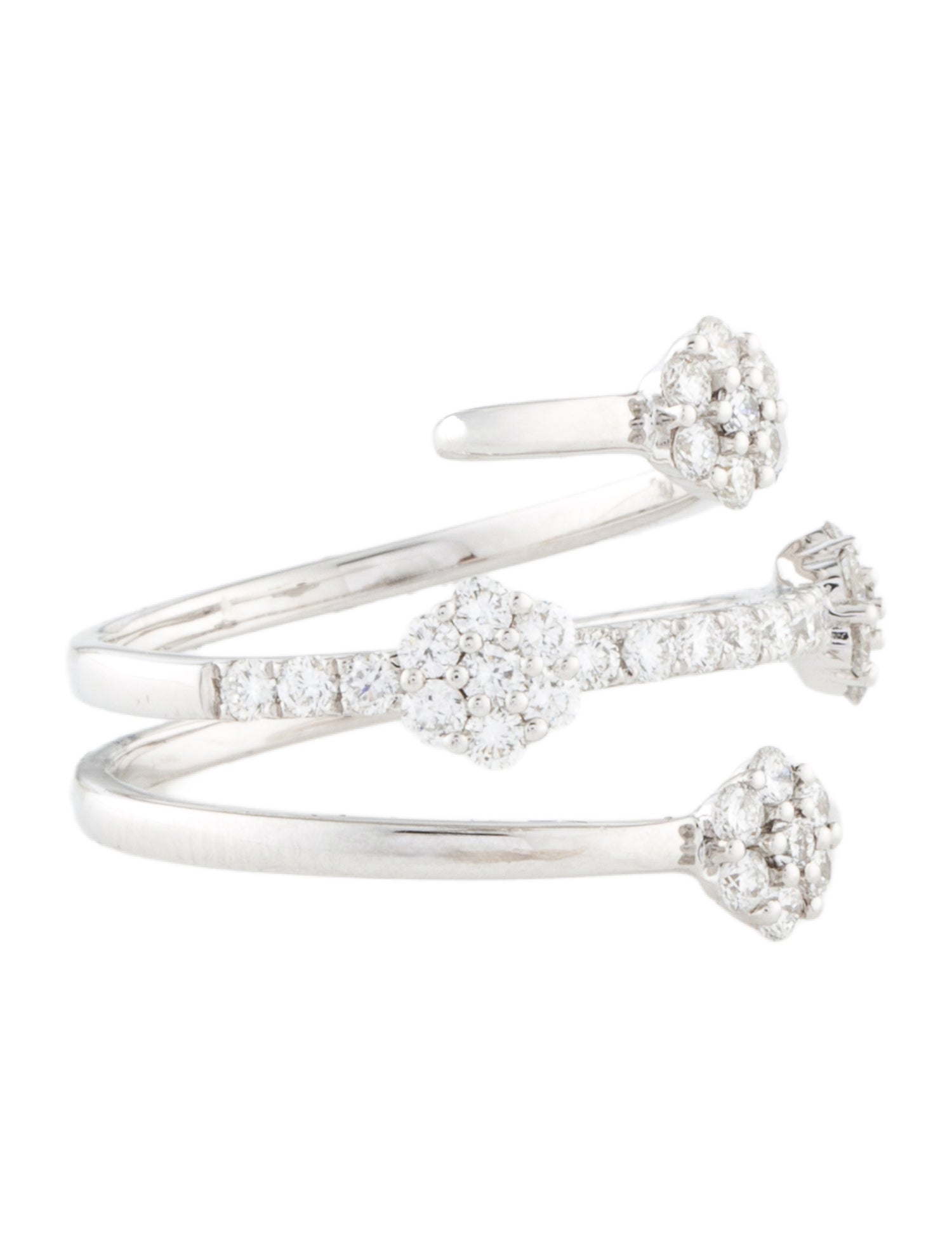 Ring 18K Diamond Spiral Band