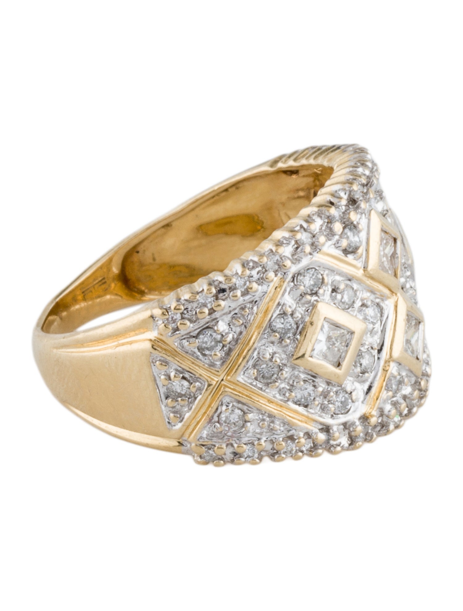Ring 14K Diamond Wide Band