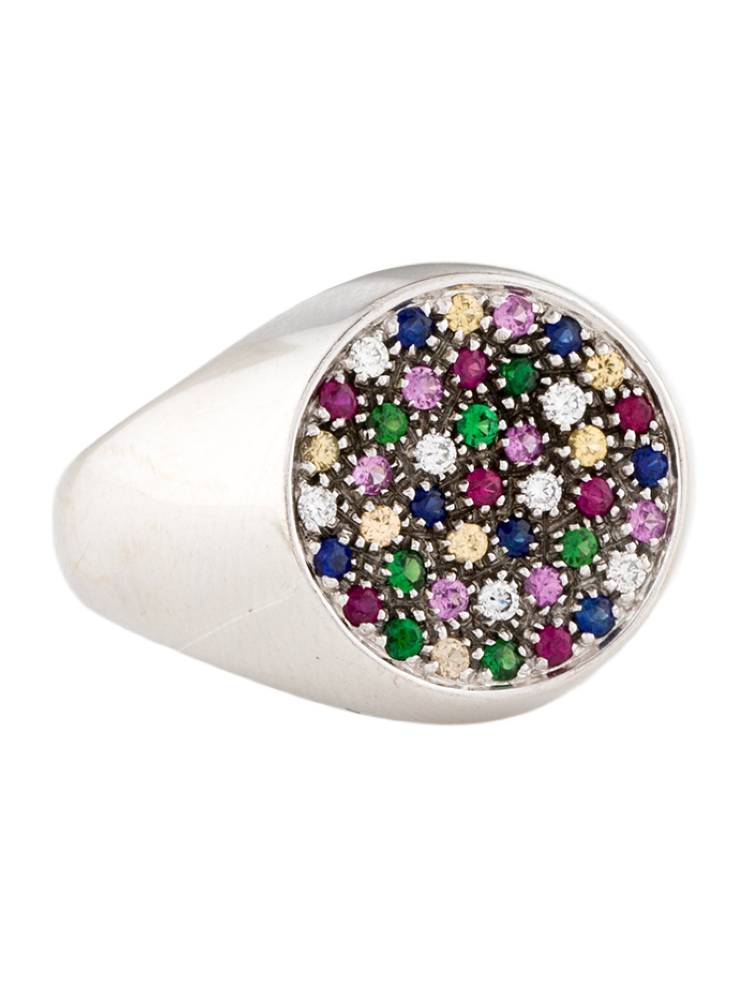 Ring 18K Multistone Signet Ring