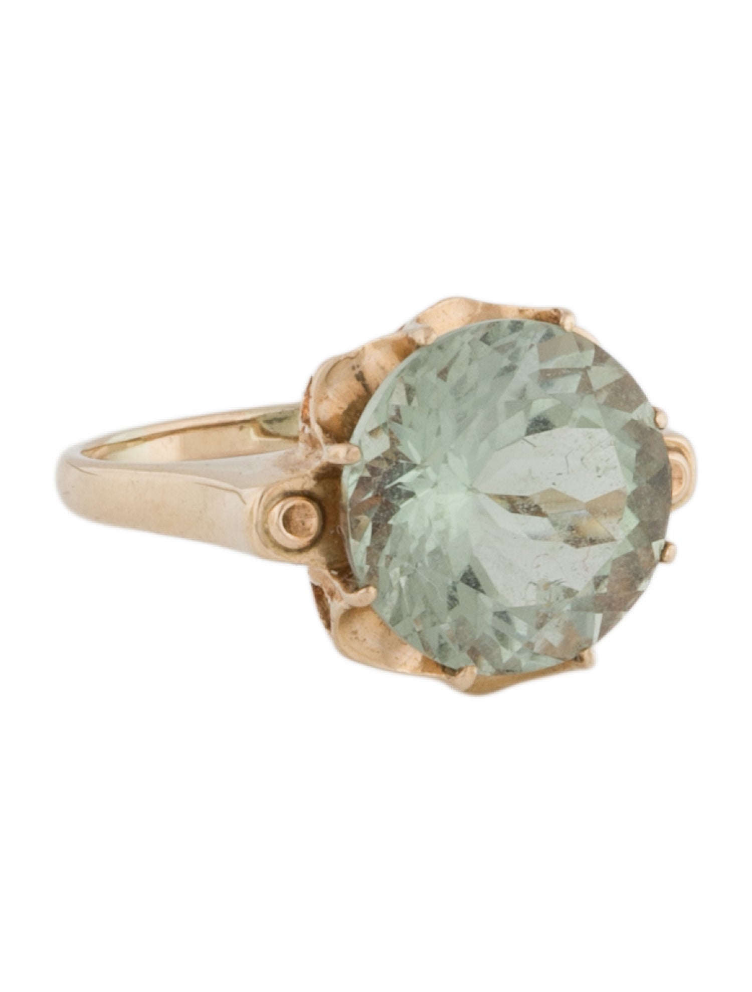 Ring 14K Prasiolite Cocktail