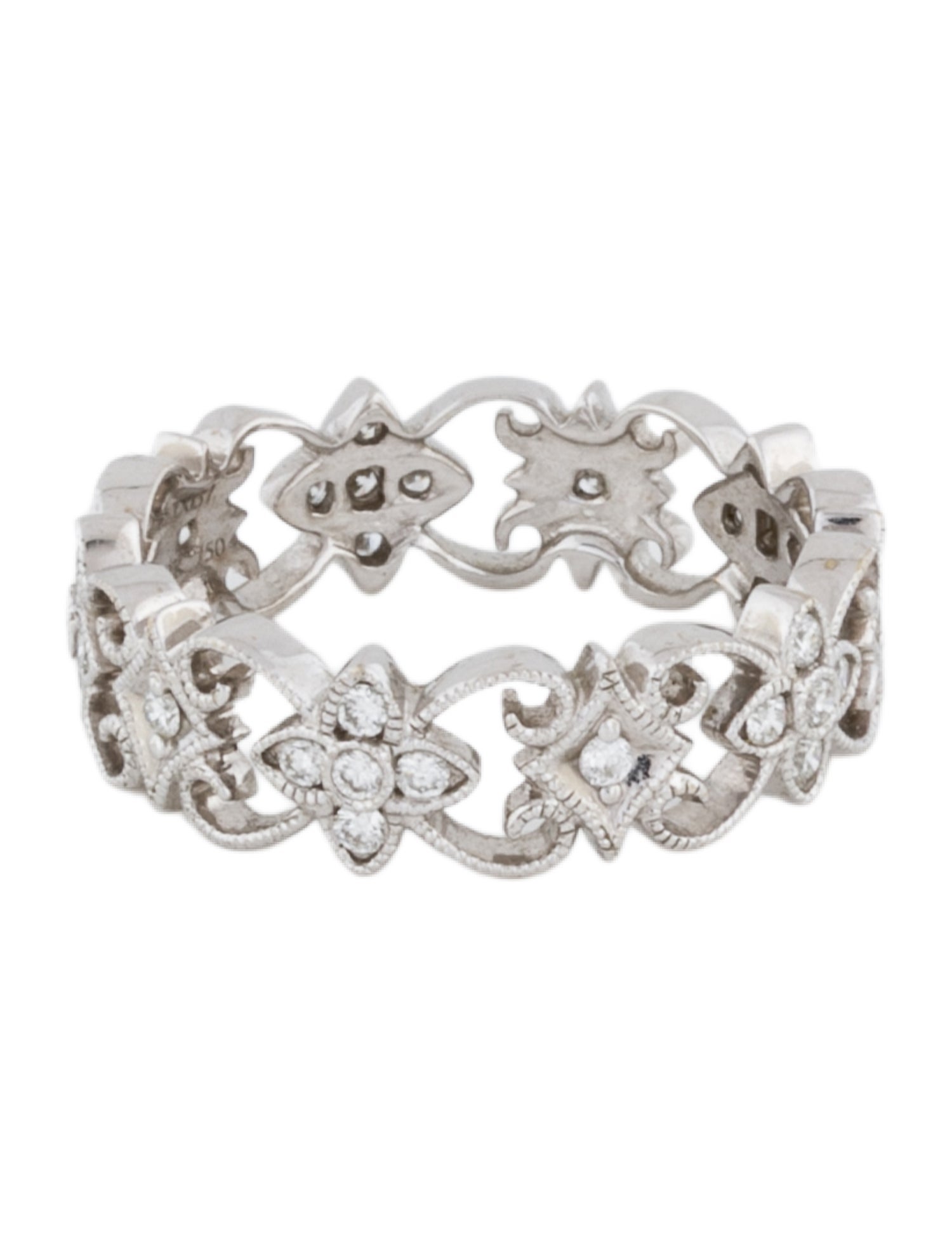 Ring 18K Diamond Milgrain Eternity Band