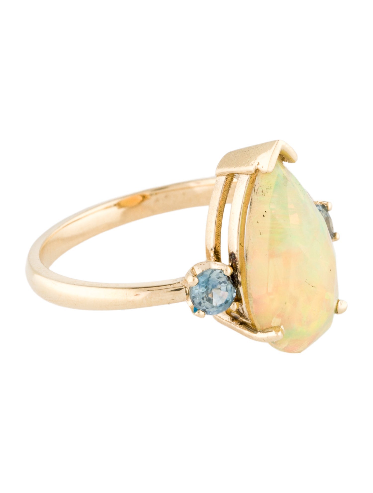 Ring 14K Opal & Sapphire Cocktail