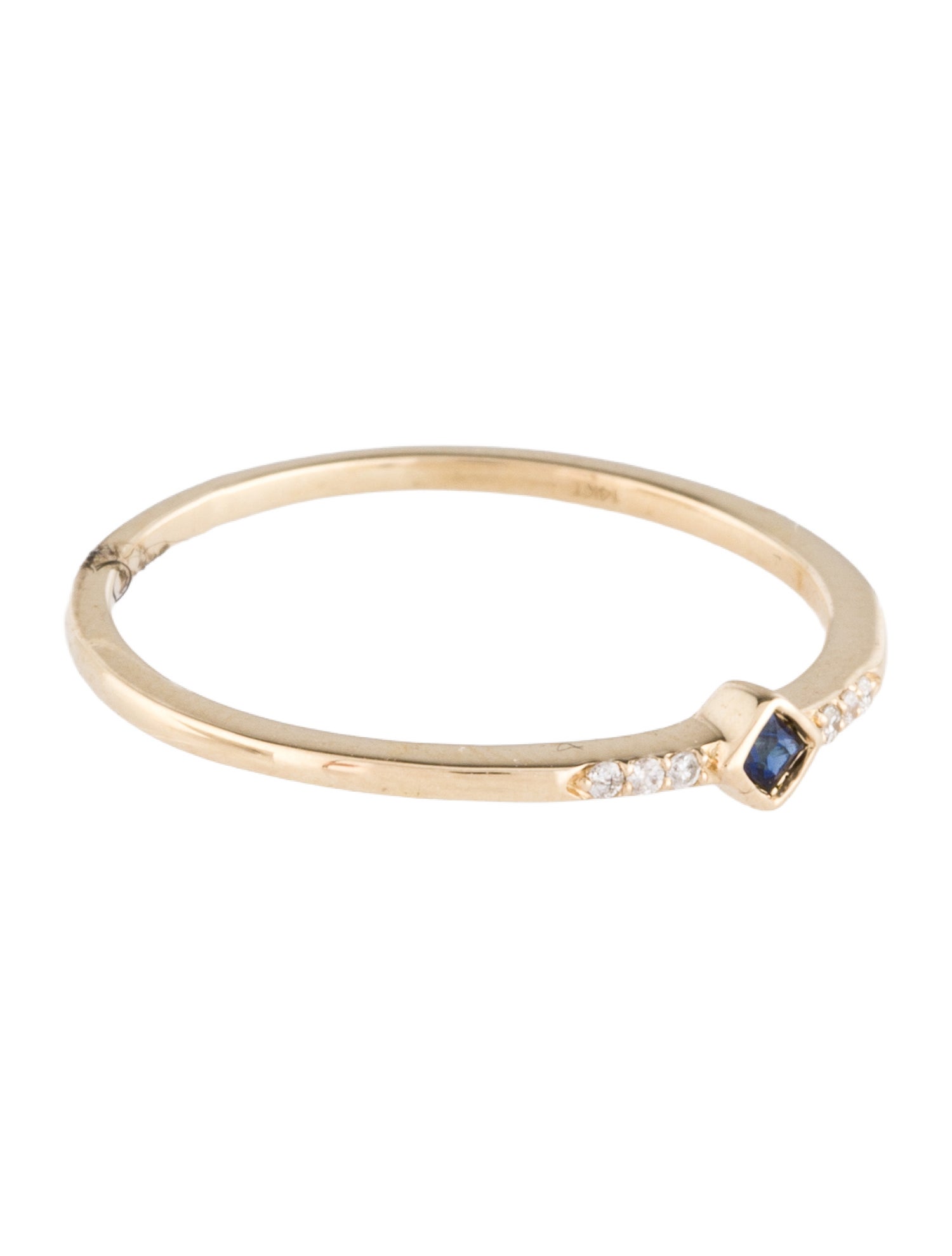 Ring 14K Sapphire & Diamond Band