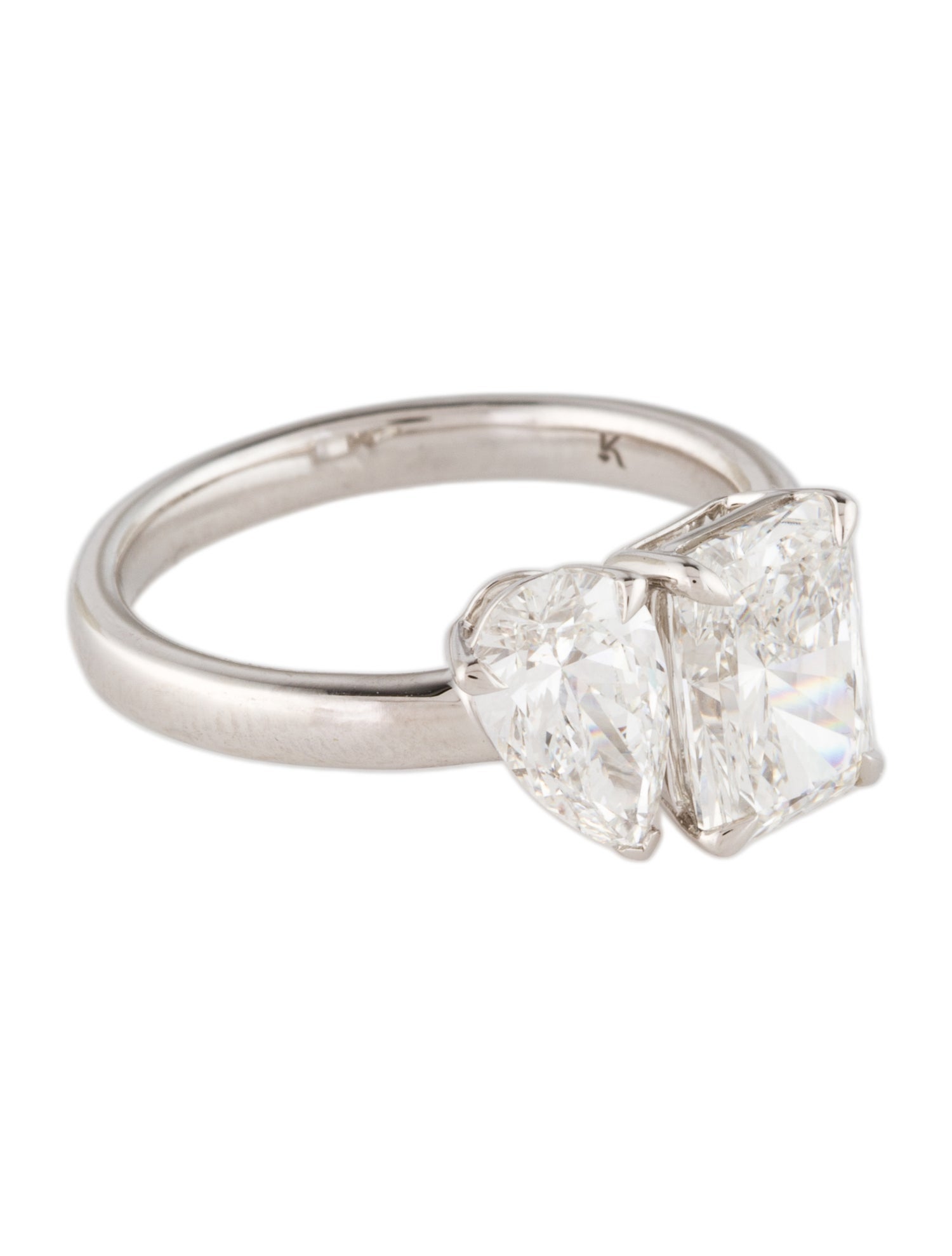 Ring 14K 3.01ctw Lab-Grown Diamond Two-Stone Cocktail