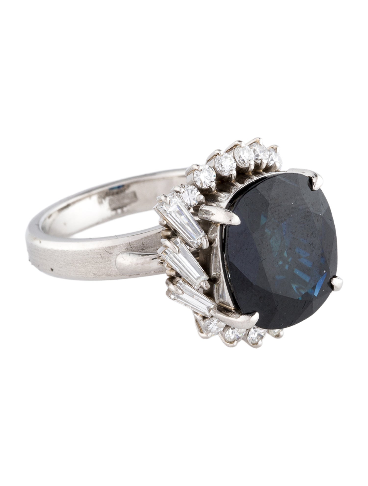 Ring Platinum 6.47ct Sapphire & Diamond Cocktail Ring