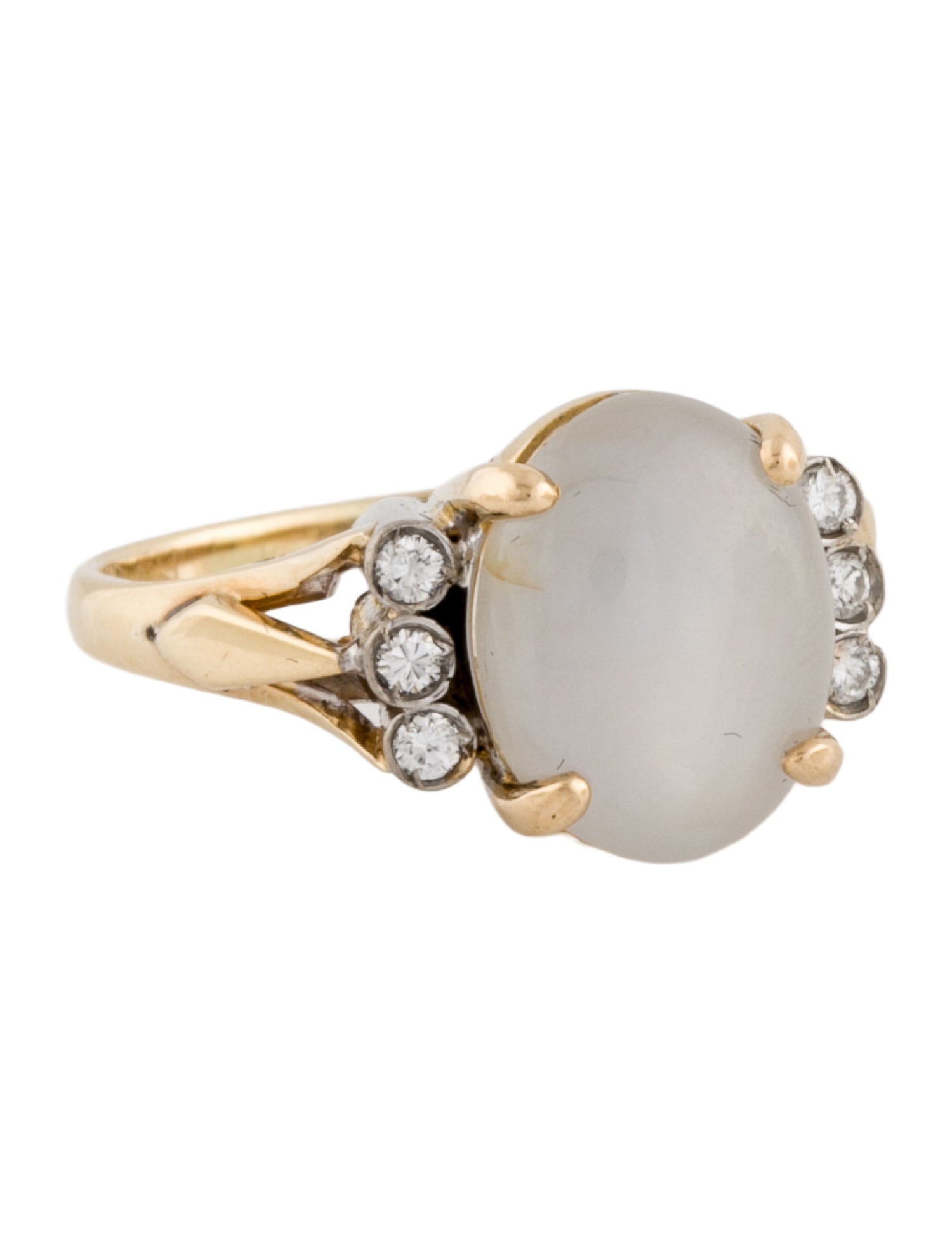 Ring 14K 7.16ct Star Sapphire & Diamond Cocktail