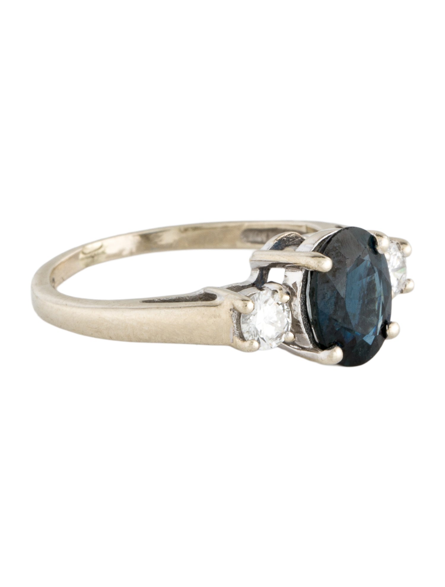 Ring 14K 1.39ct Sapphire & Diamond Cocktail Ring