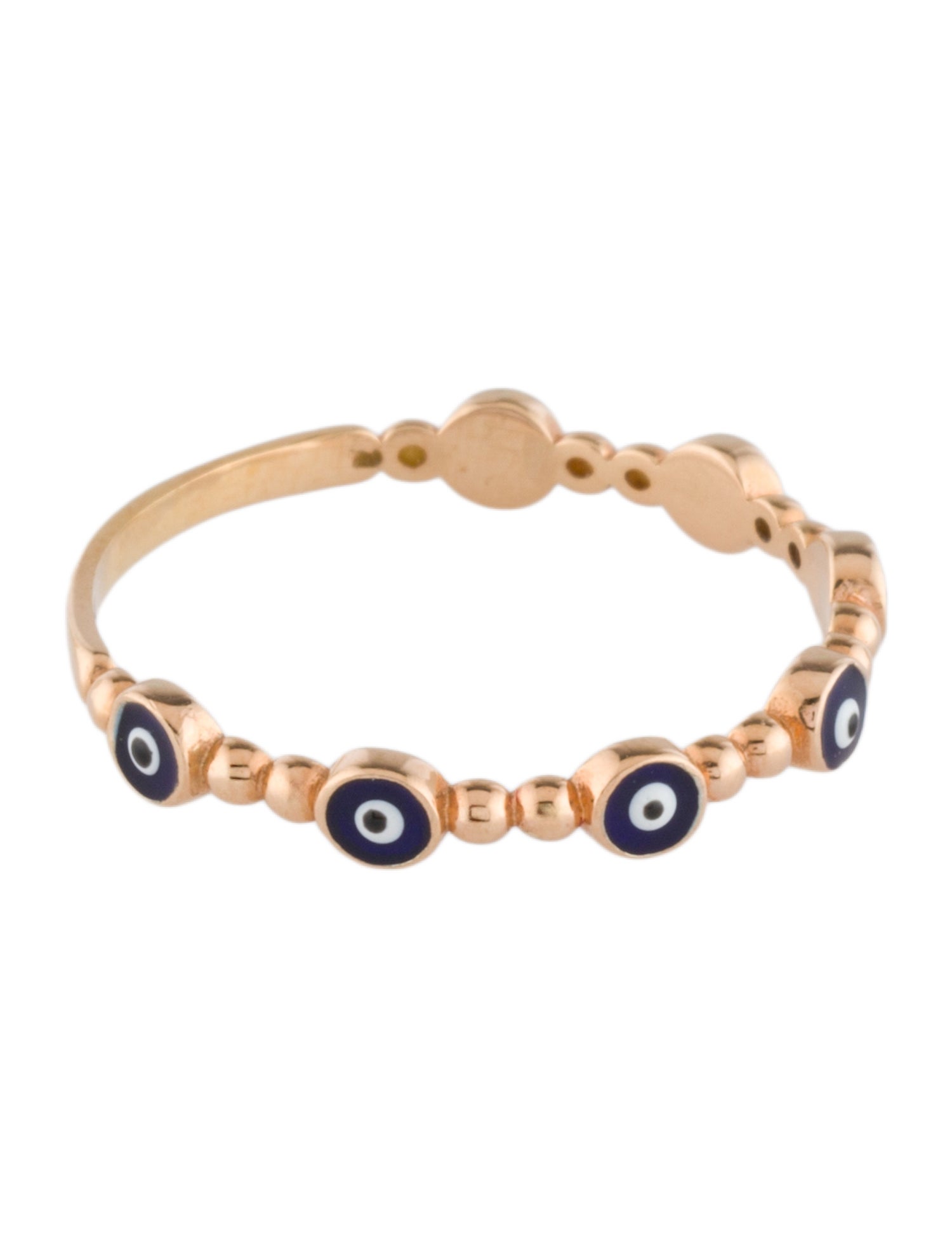 Ring 10K Evil Eye Band