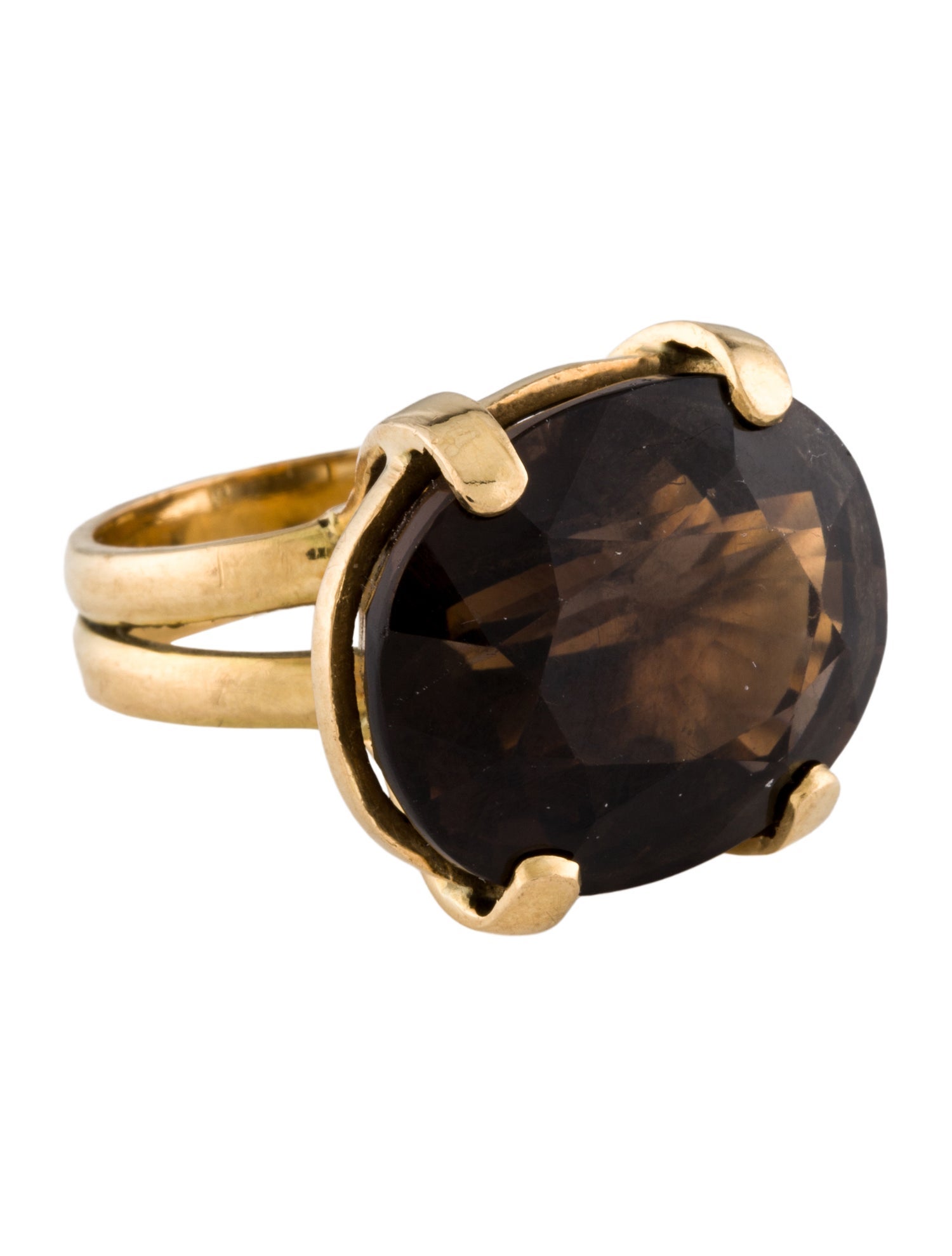 Ring 18K 29.18ct Smokey Quartz