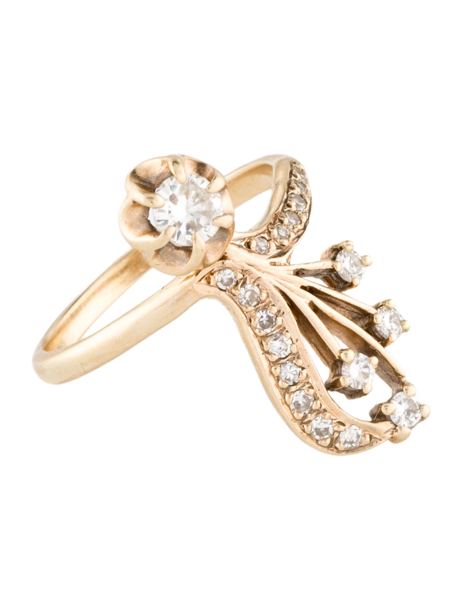 Ring 14K Diamond Cocktail