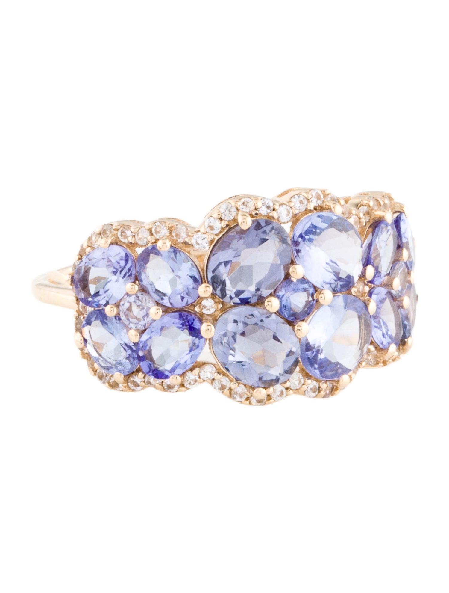 Ring 14K 2.33ctw Tanzanite & Sapphire Cocktail