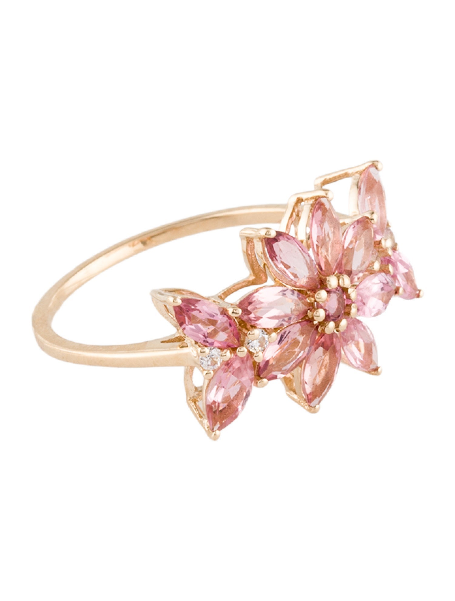 Ring 14K 1.68ctw Tourmaline & Sapphire Cocktail Ring w/ Tags