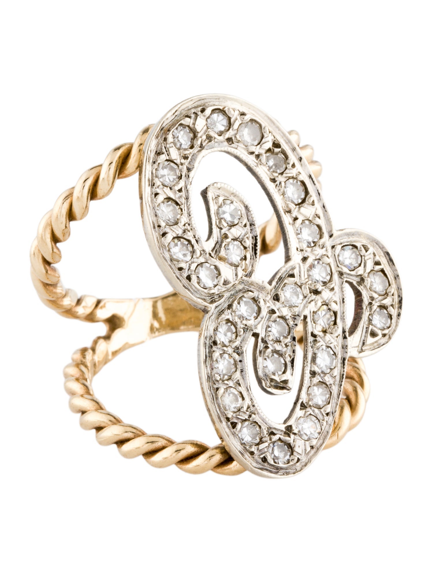 Ring 14K Diamond Cocktail