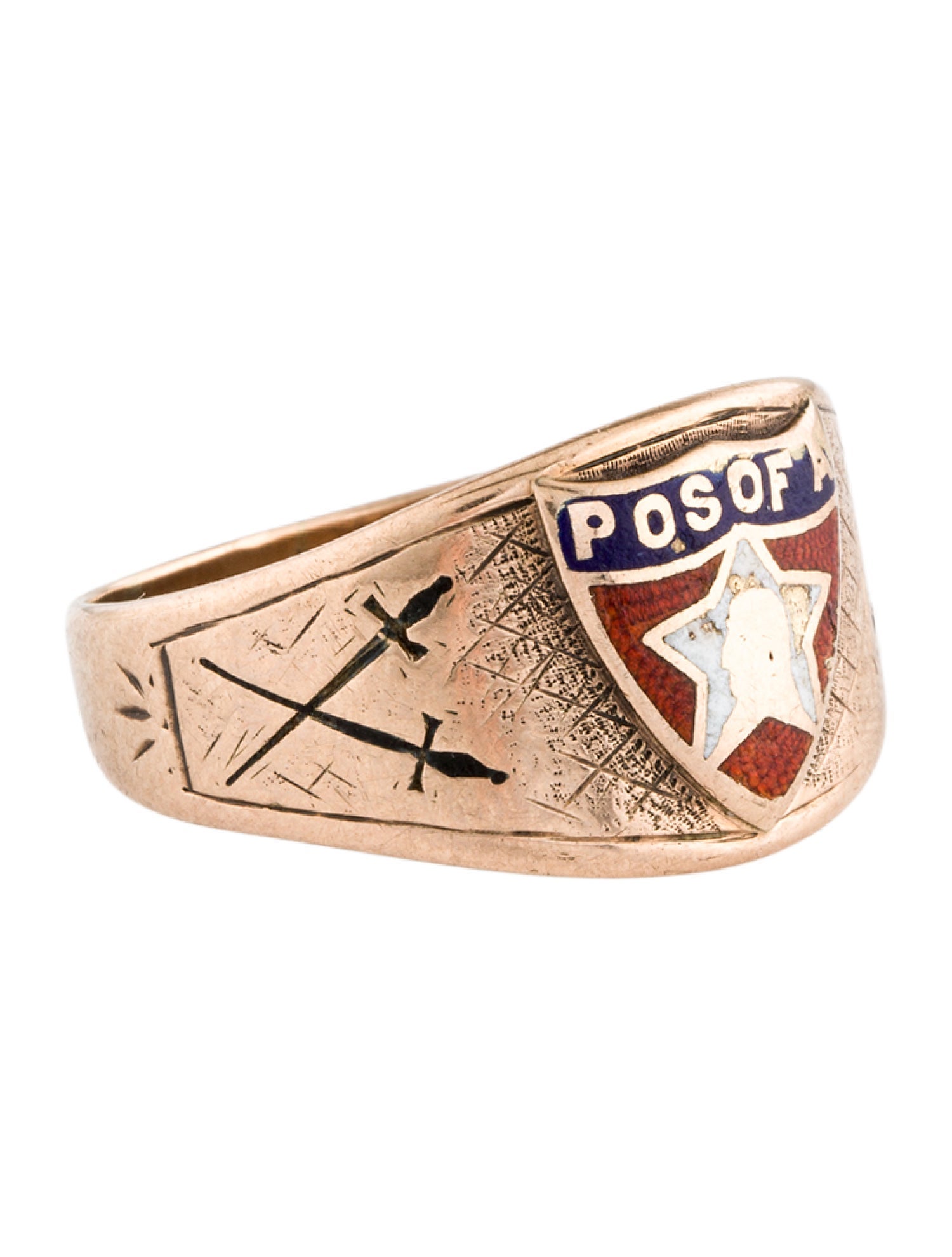 Ring Antique 10K Enamel Band