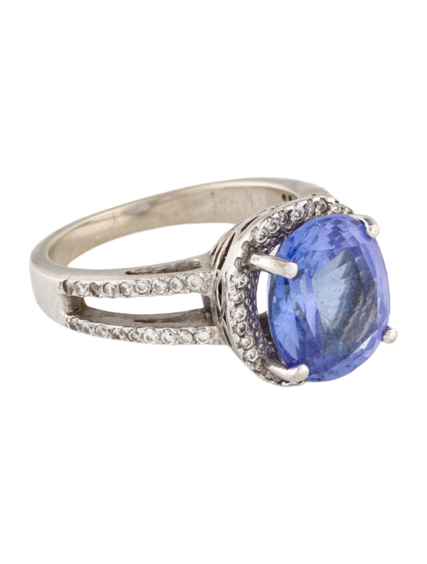 Ring 14K Tanzanite & Diamond Cocktail