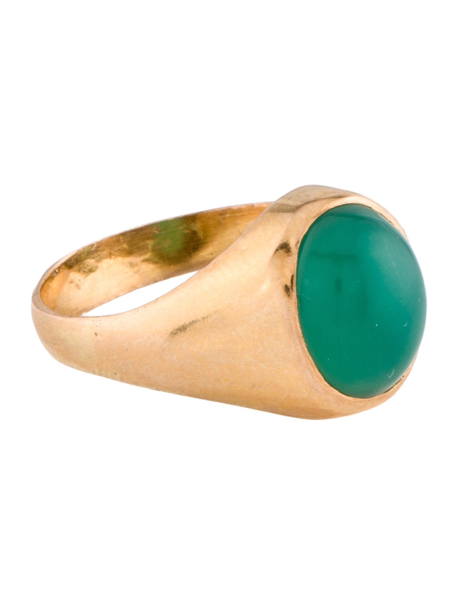 Ring 19K Dyed Chalcedony Cocktail