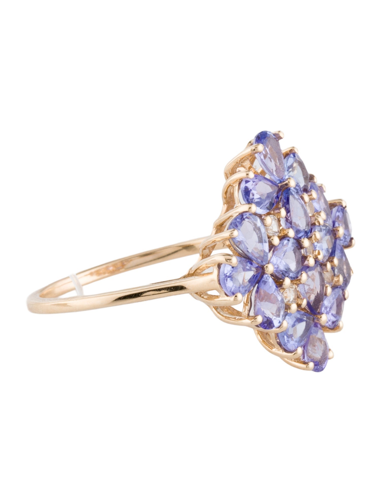 Ring 14K 1.88ct Tanzanite & Sapphire Stud Earrings