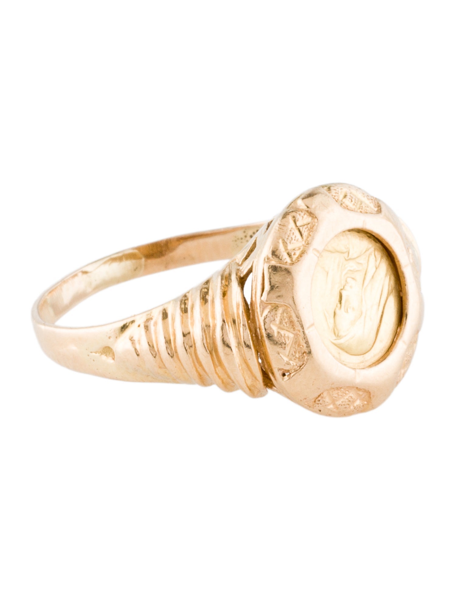 Ring 18K Mother Mary Signet