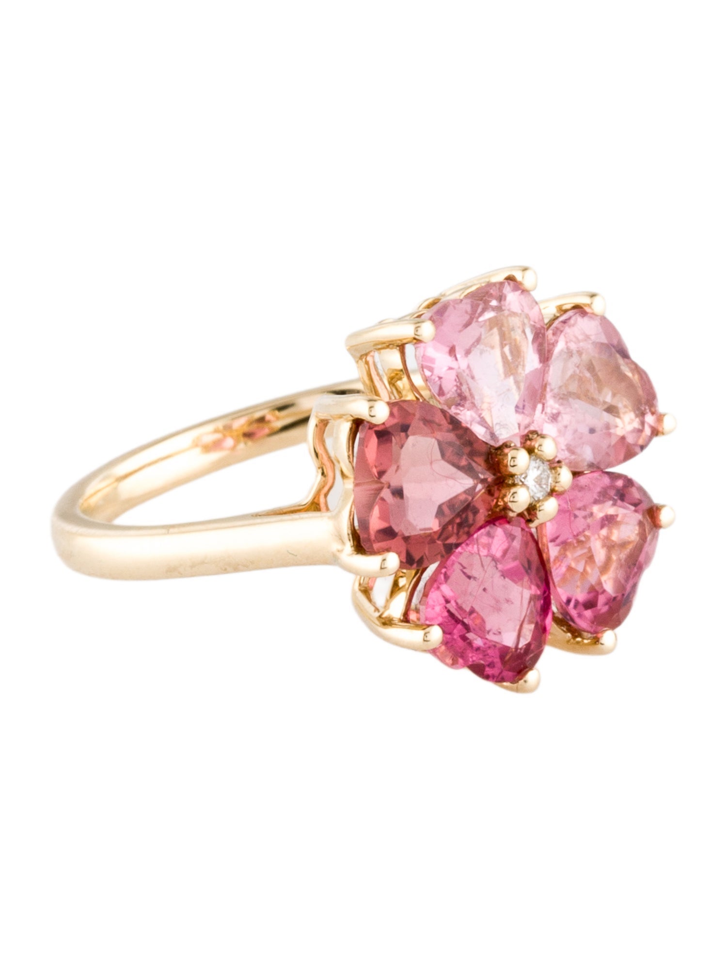 Ring 14K 4.20ctw Pink Tourmaline & Diamond Cocktail