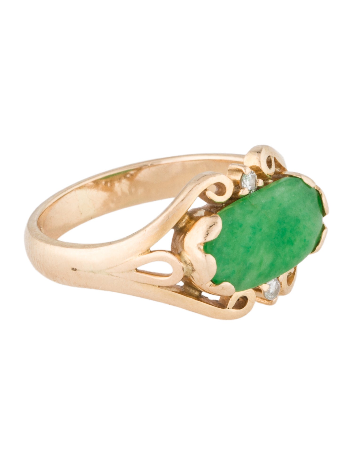 Ring 18K Jadeite & Diamond