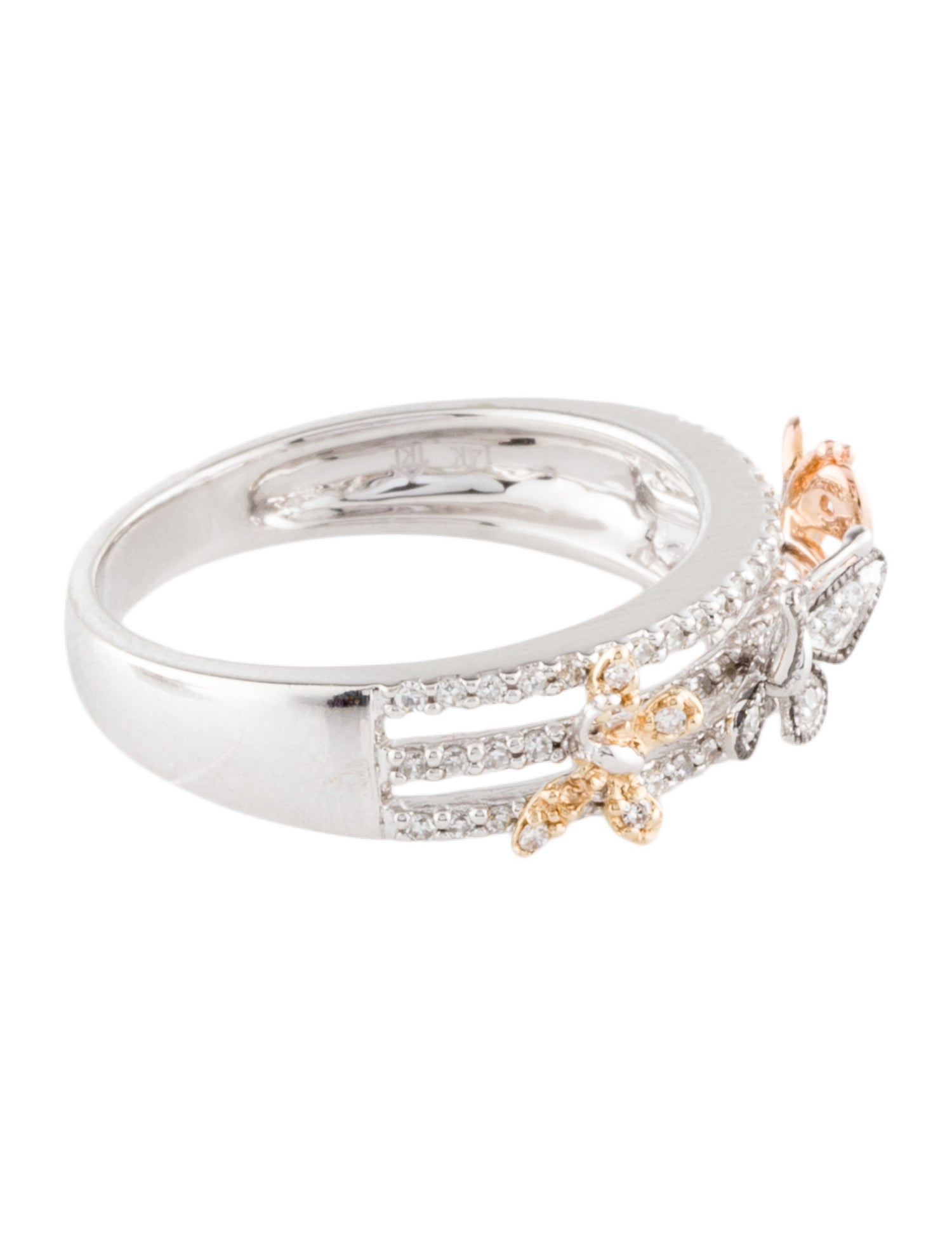 Ring 14K Diamond Butterfly Cocktail