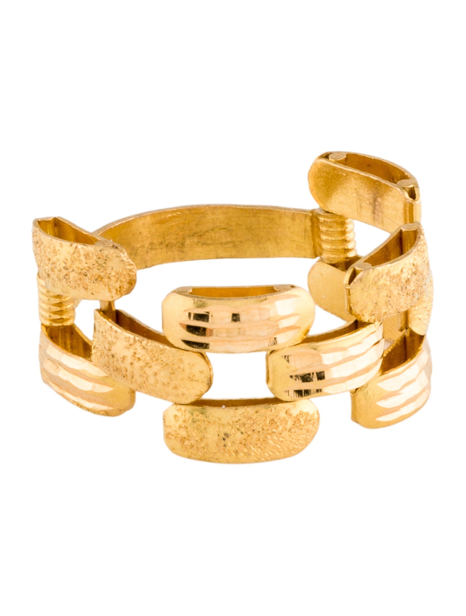 Ring 22K Flexible Link Band