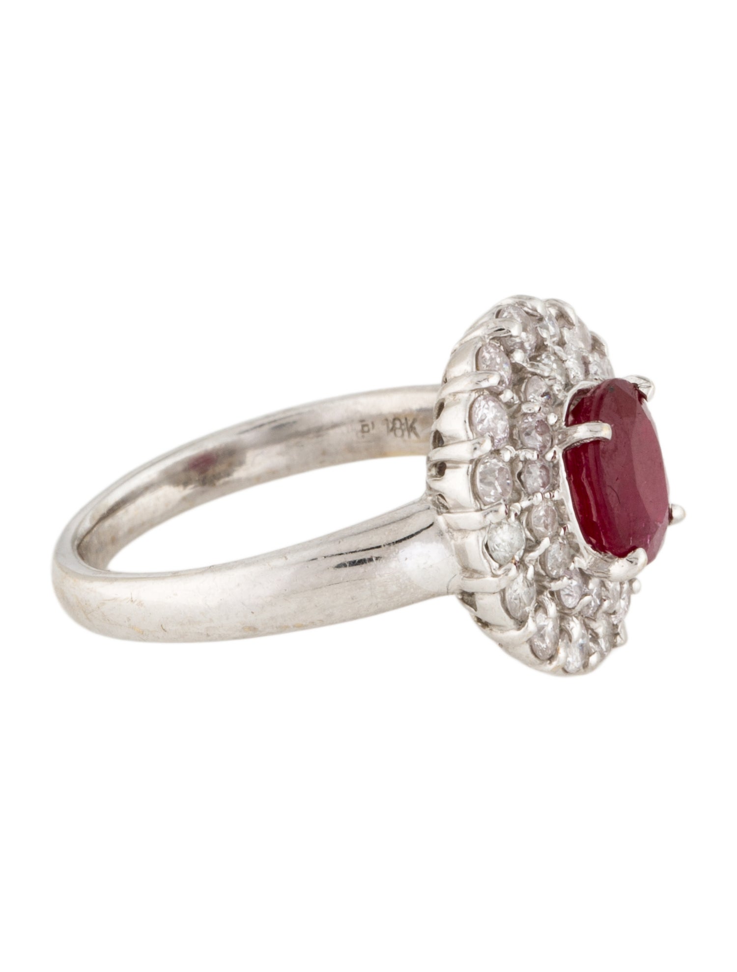 Ring 18K 1.56ct Ruby & Diamond Cocktail