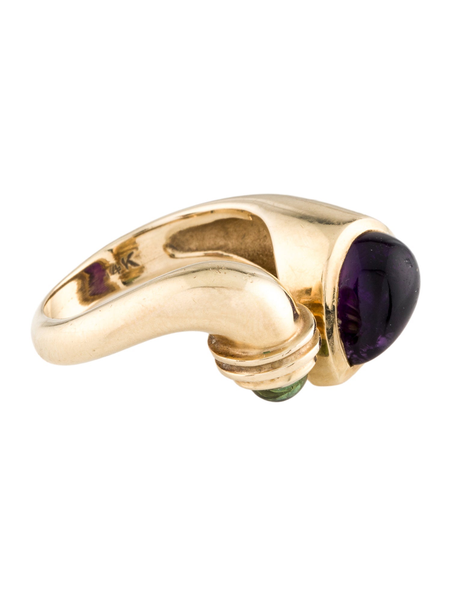 Ring 14K Amethyst & Peridot Cocktail Ring
