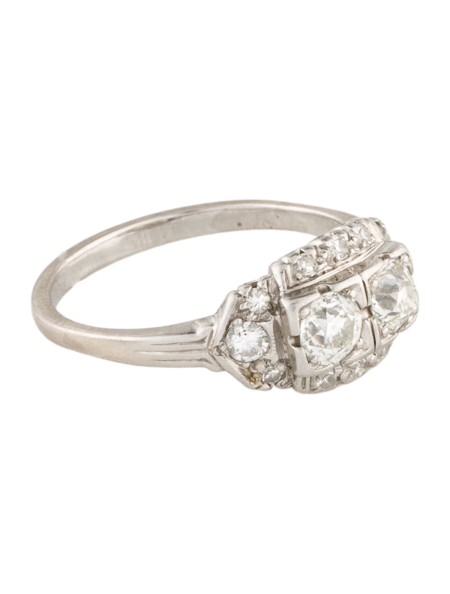 Ring Platinum 1.07ctw Diamond Cocktail