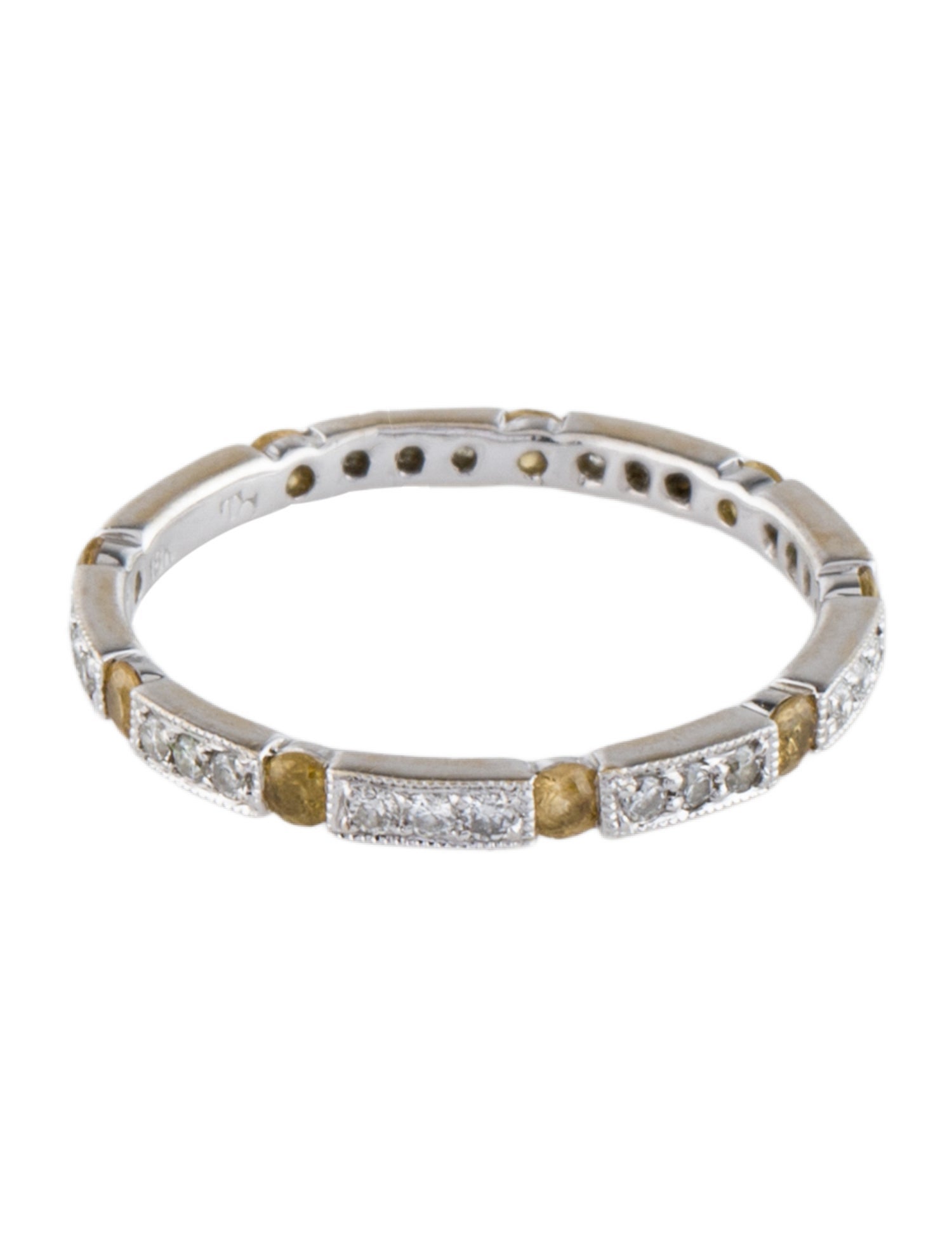 Ring 18K Diamond & Sapphire Eternity Band