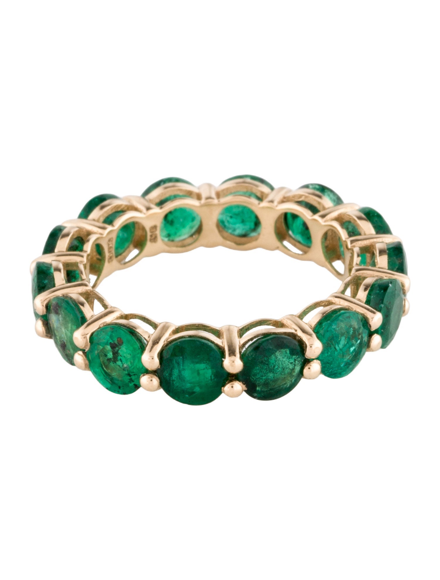 Ring 18K 5.09ctw Emerald Eternity Band