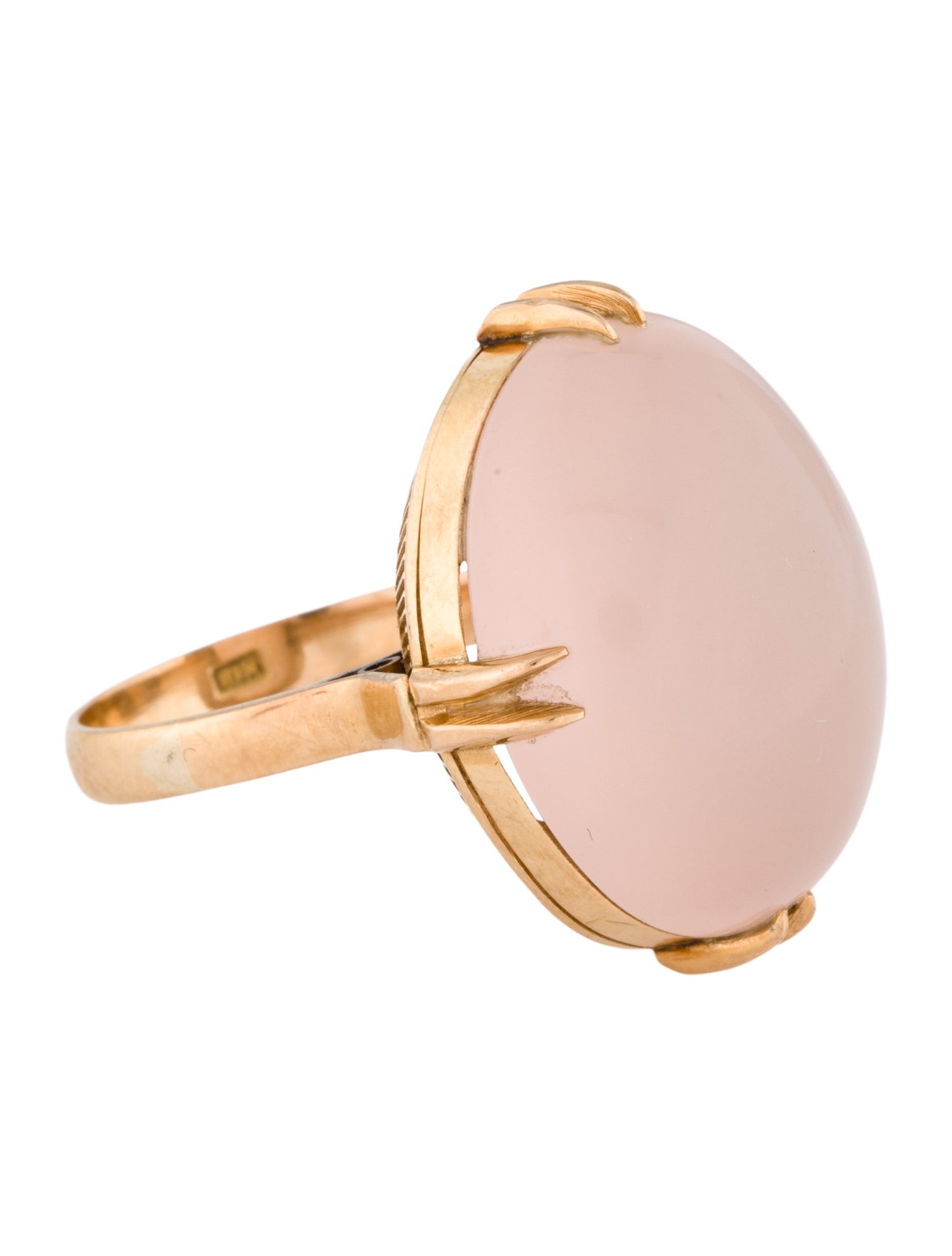 Ring Antique 18K 27.76ctw Rose Quartz