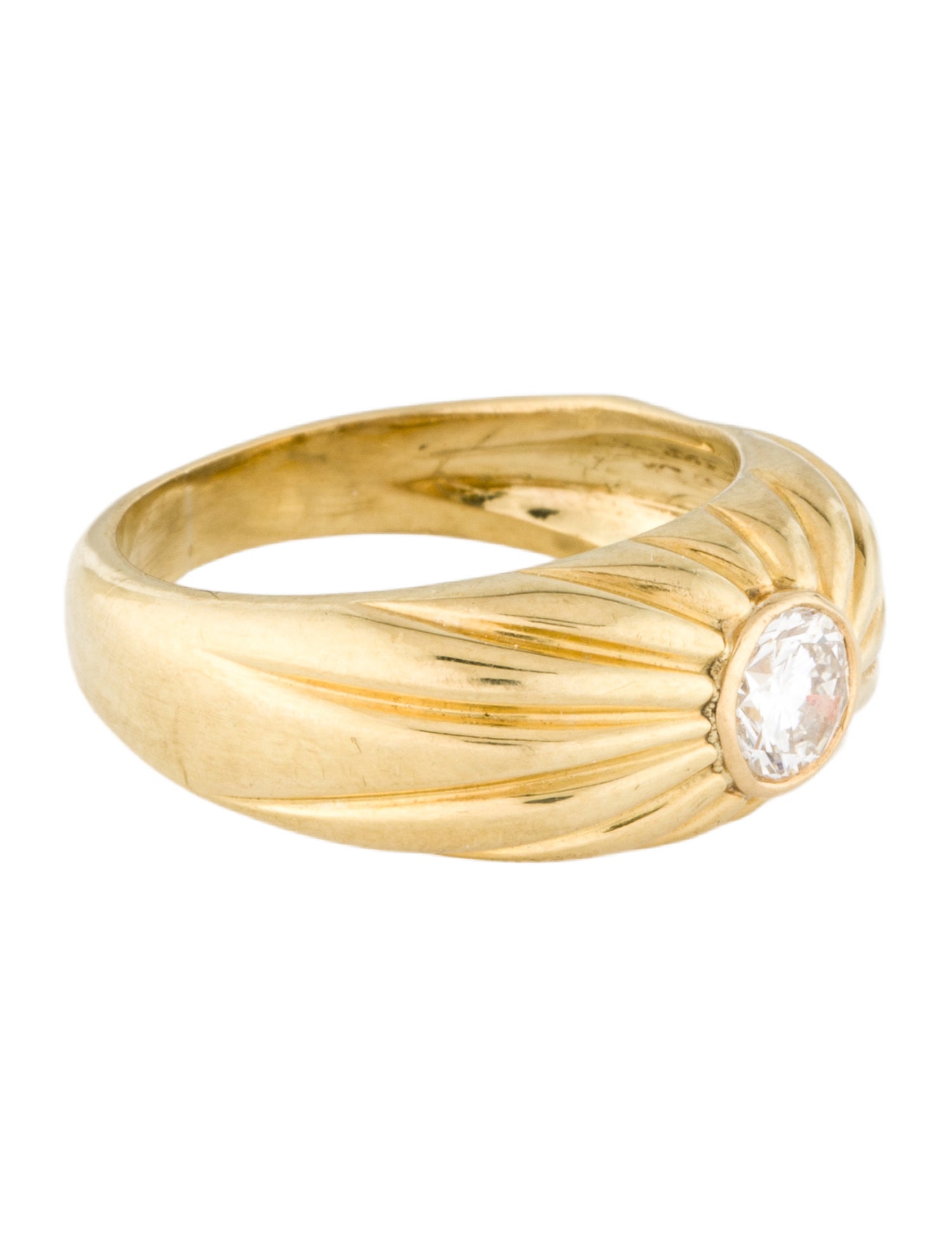 Ring Claus Vollrath Vintage 18K Diamond Dome