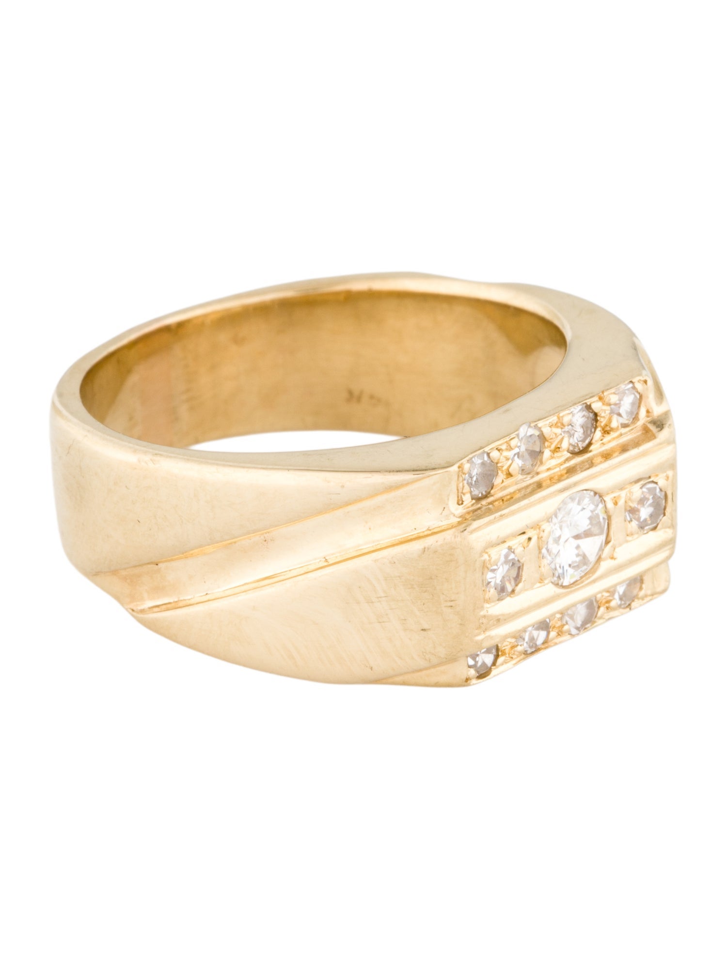 Ring 14K Diamond Signet